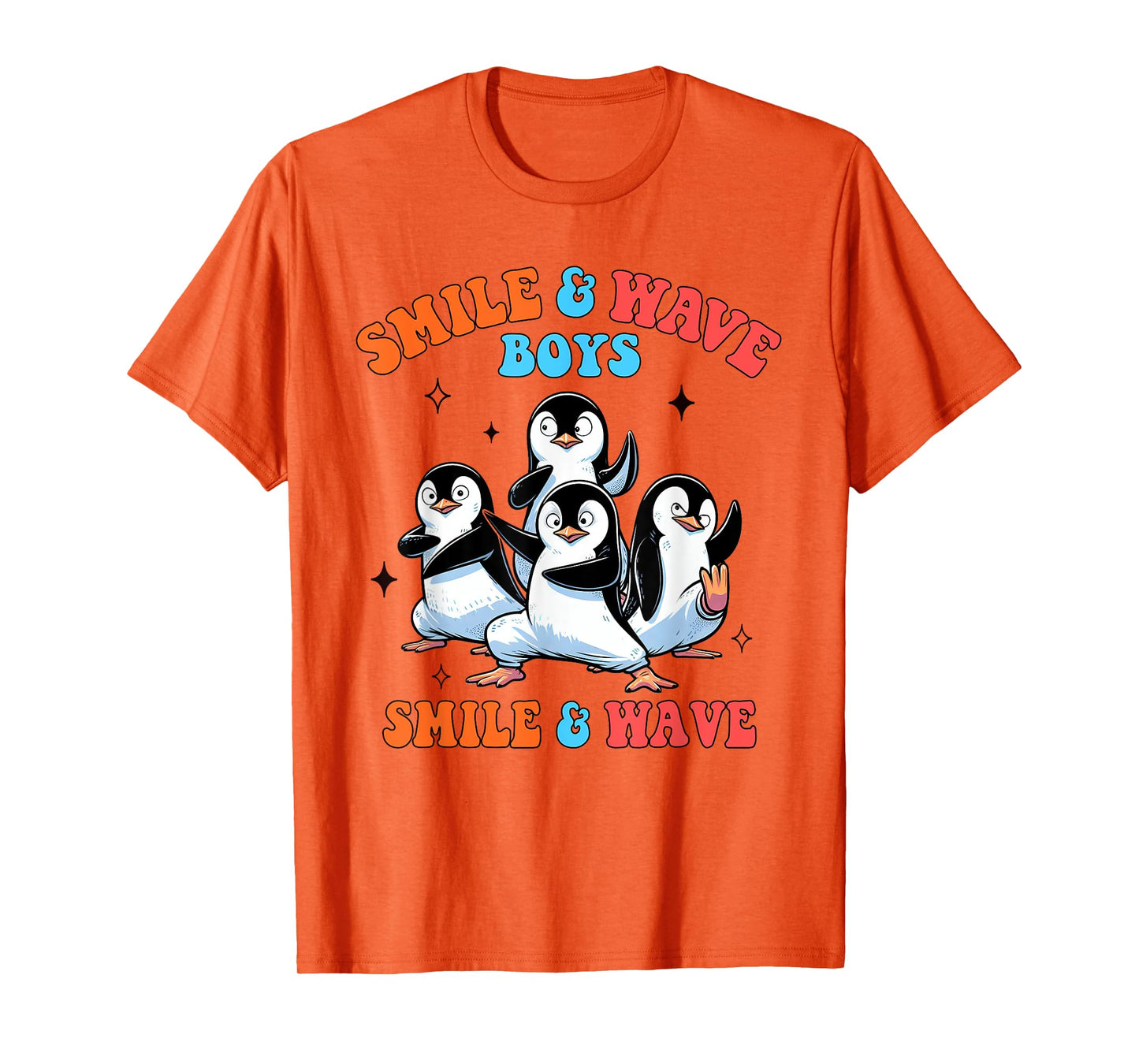 Penguin Lover Smile And Wave Boys Penguins Animal Lover T-Shirt