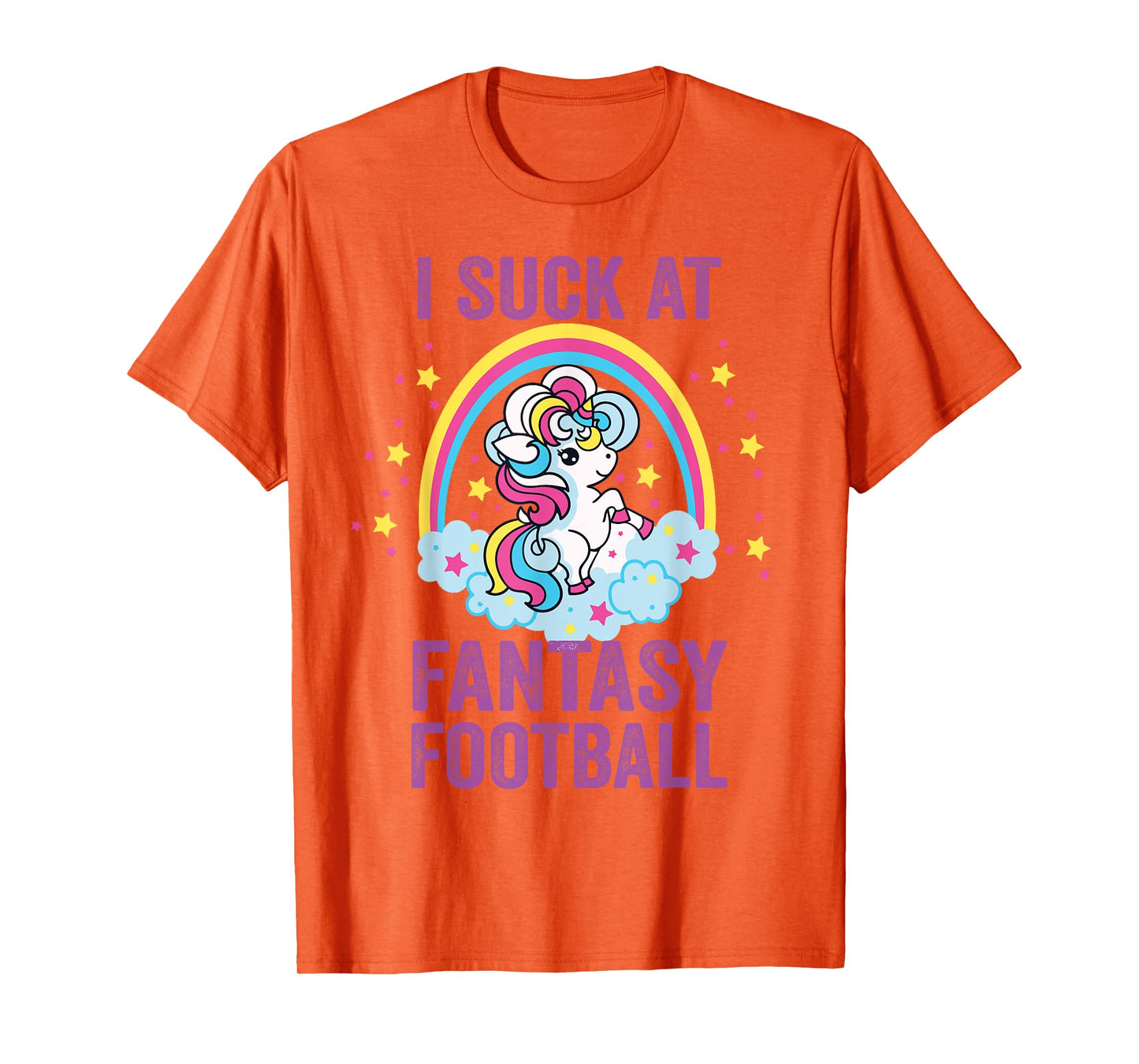 I Suck at Fantasy Football Punishment Unicorn Rainbow Loser T-Shirt