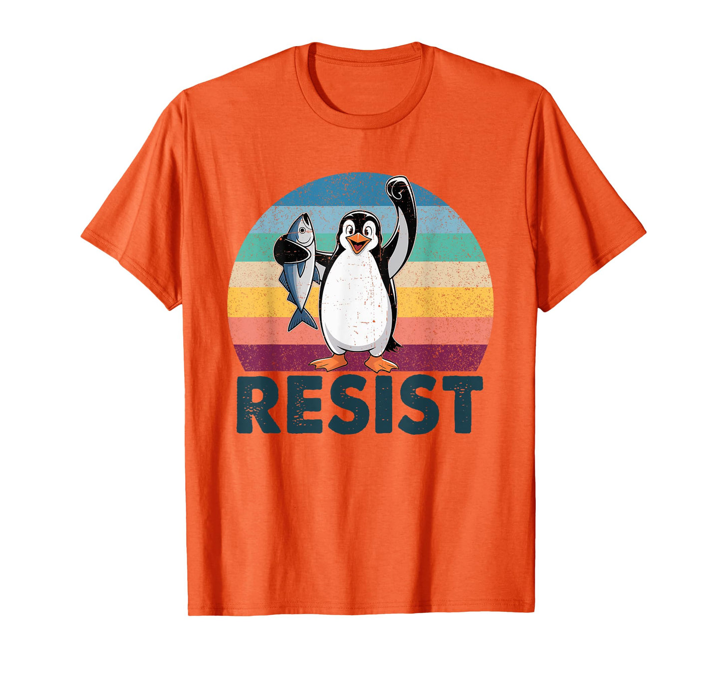 Resist Penguin Activism Penguins Protest Against Tarriffs T-Shirt