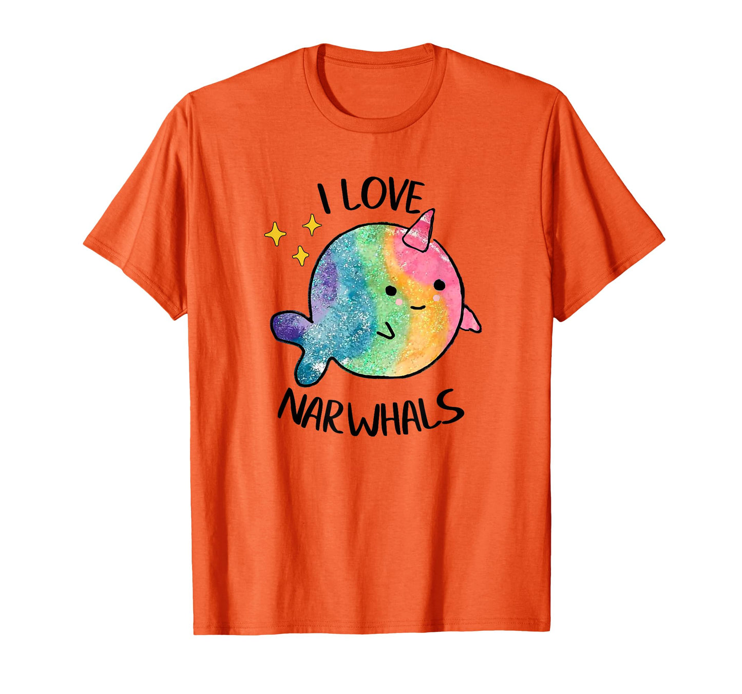 I Love Narwhals Rainbow Whale Kids Colorful So Kawaii Cute T-Shirt