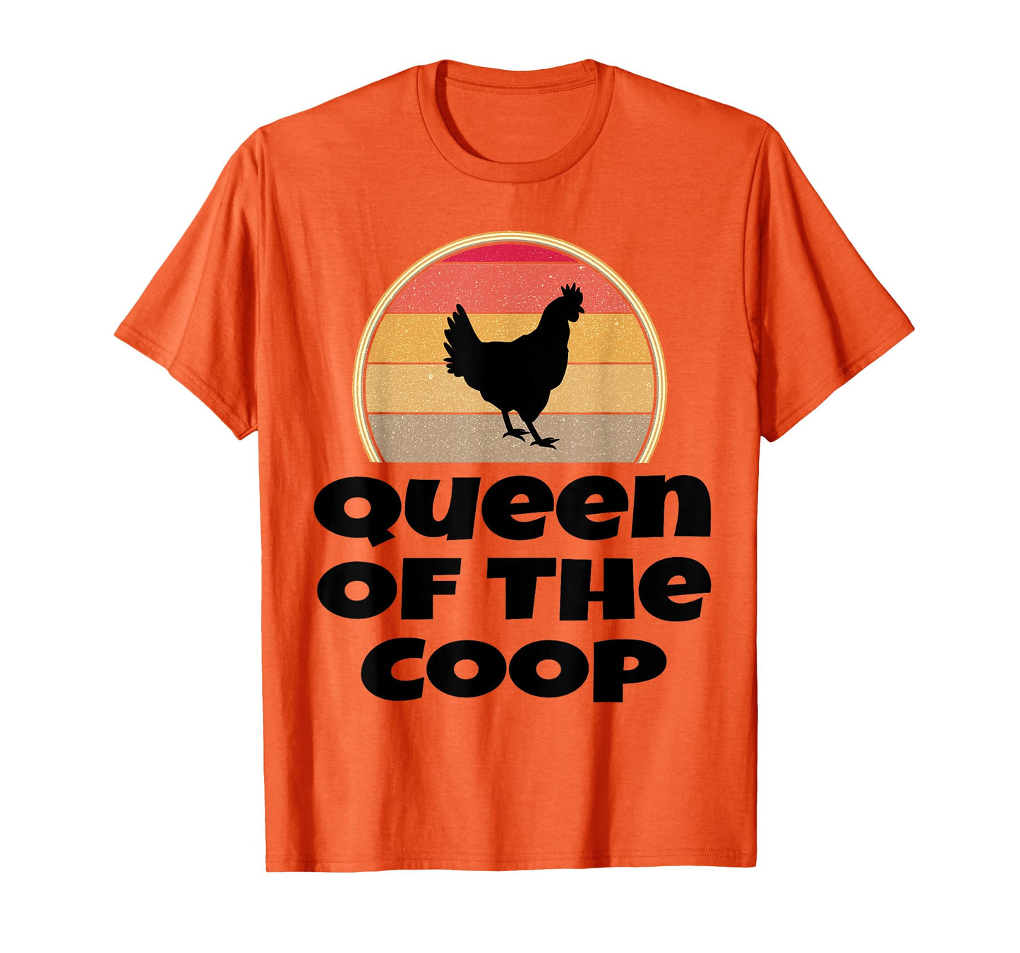 Queen Of The Coop Funny Retro Chicken Farmer Farming Poultry T-Shirt