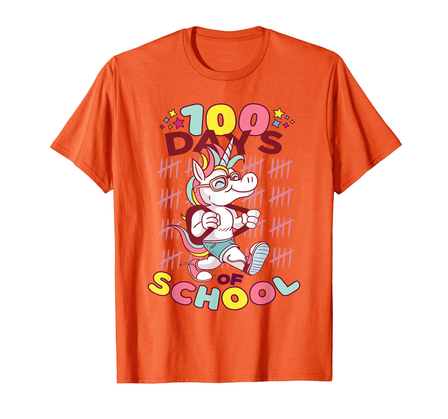 Unicorn Student 100th Day of School Teacher Kids 100 Days T-Shirt