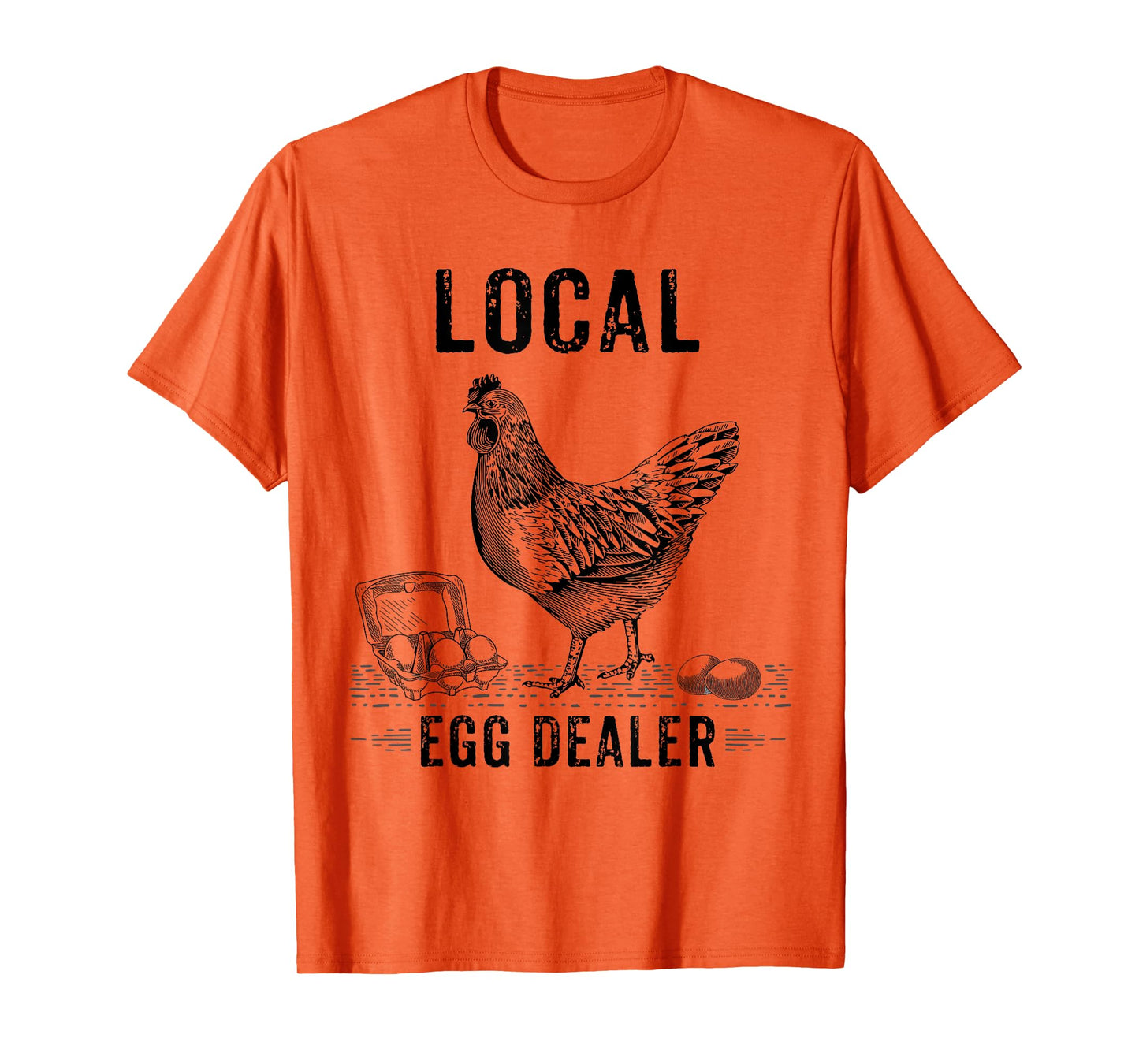 Support Your Local Egg Dealer Farm Farmer Chicken Egg Lover T-Shirt, Small, Grey
