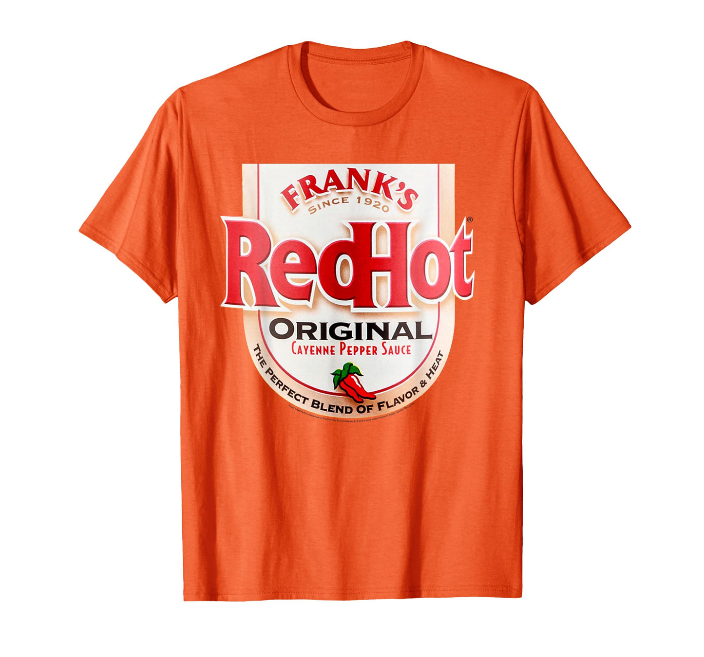 Frank's RedHot Label Casual Costume Hot Sauce Bottle T-Shirt