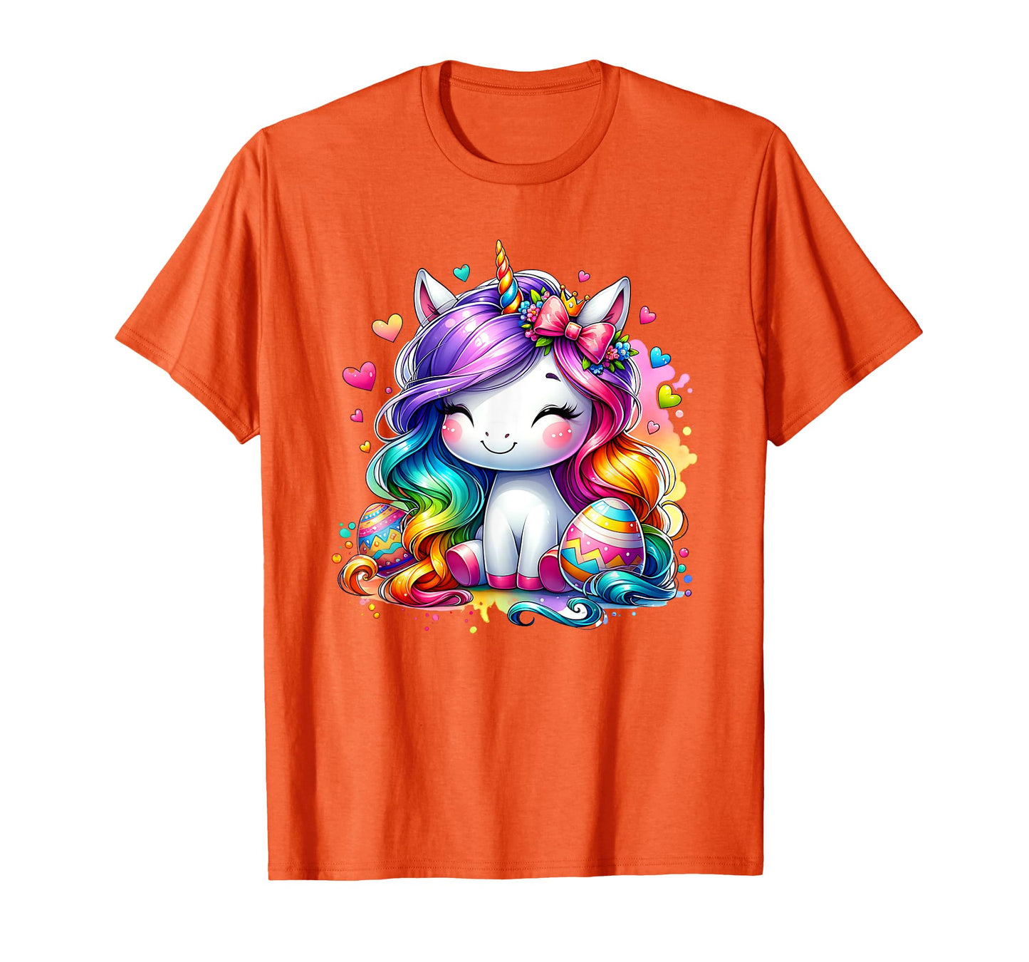 Cute Unicorn Easter Shirt Girls Kids Easter Eggs Easter T-Shirt
