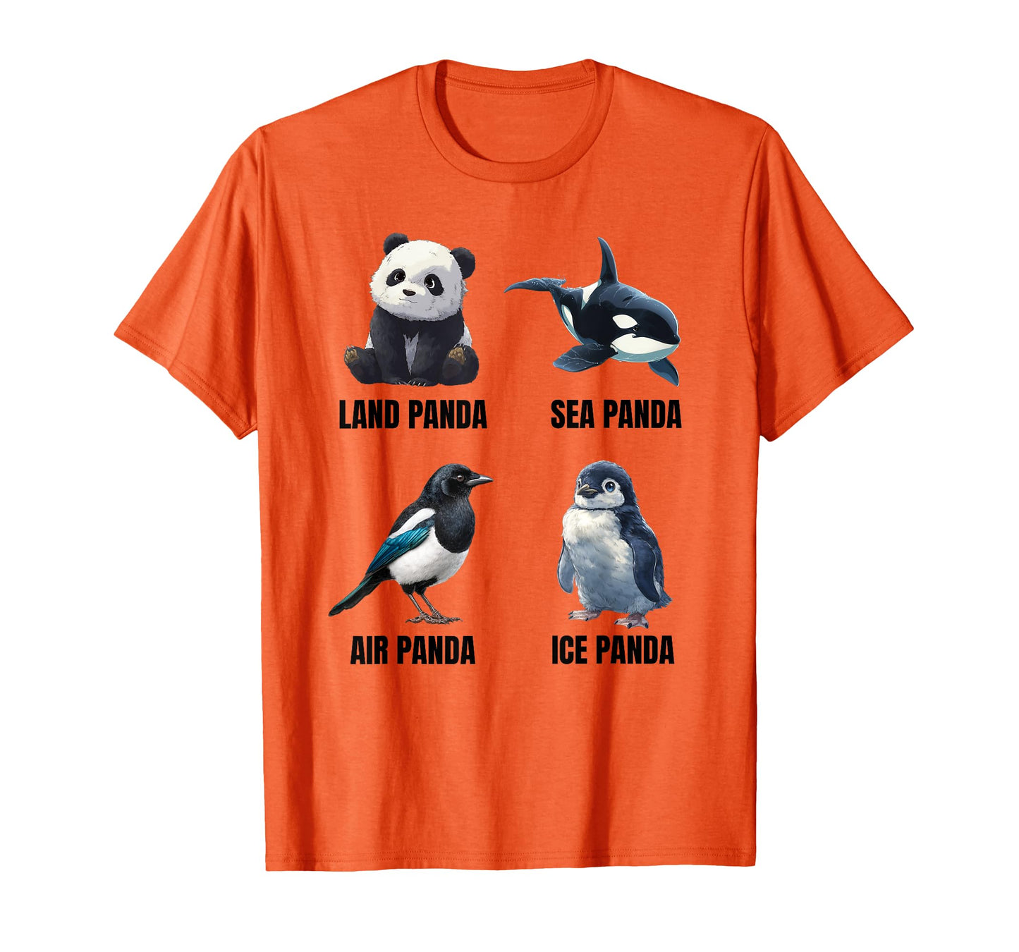 Land Panda Sea Panda Air Panda Ice Panda T-Shirt