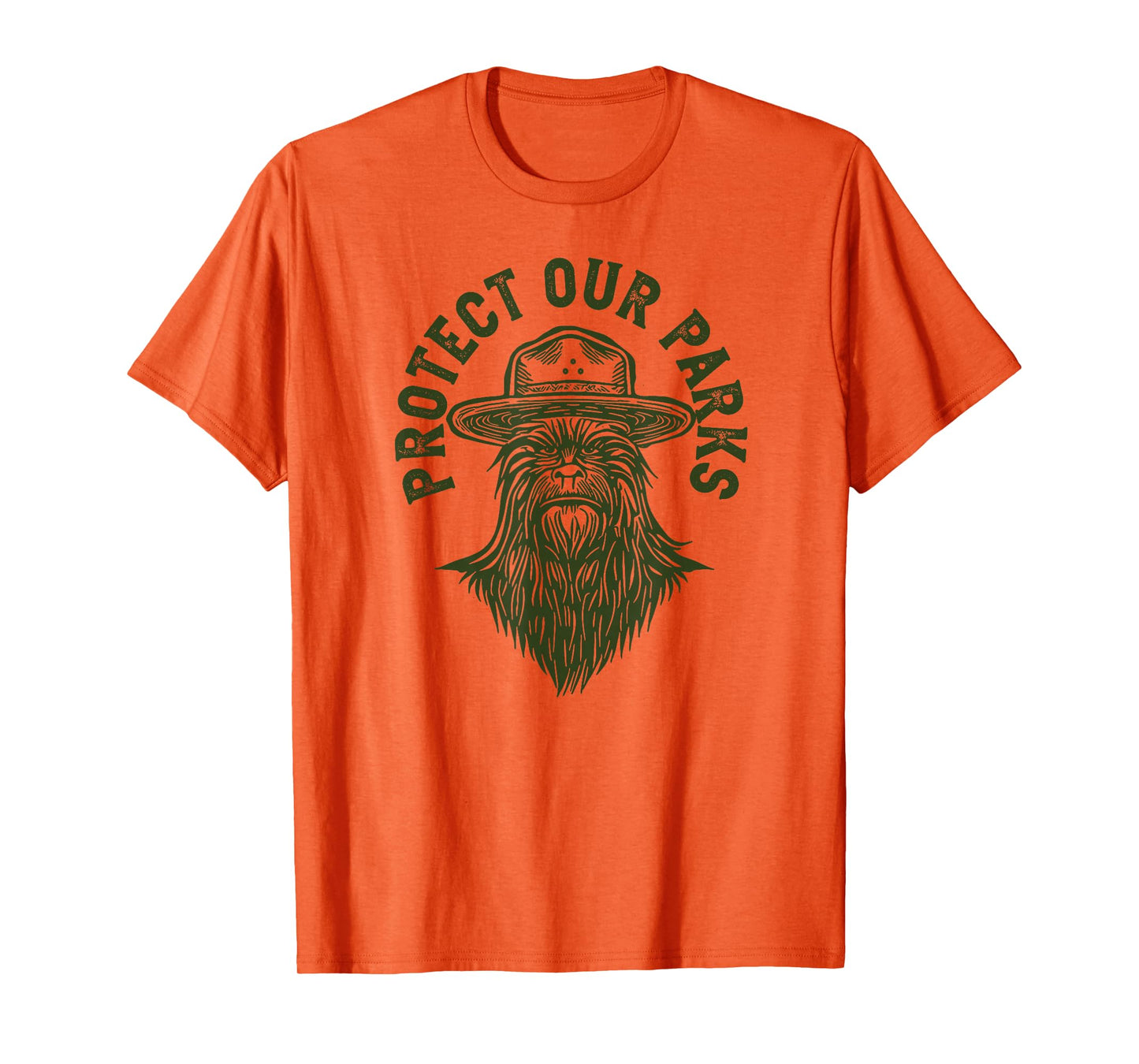 Giant Step Design Co. Protect Our Parks! Sasquatch Park Ranger Funny Bigfoot T-Shirt