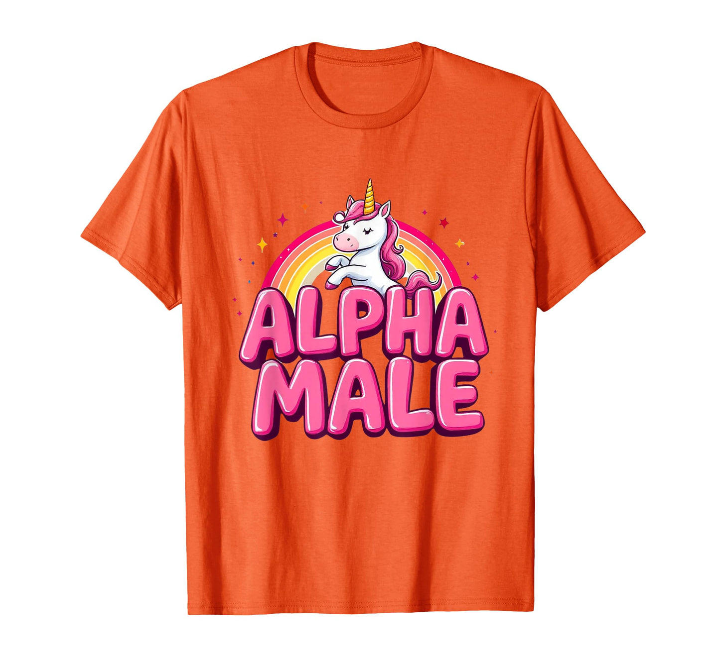 Cute Alpha Male Unicorn Funny Sarcastic Humor Ironic Men T-Shirt