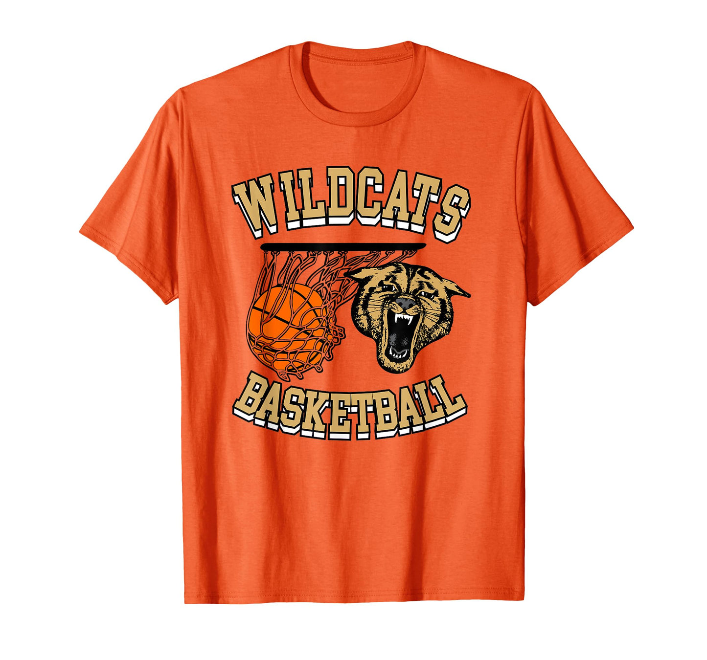 Wildcats Basketball Mom Wildcats Gold Black Wildcat Mascot T-Shirt