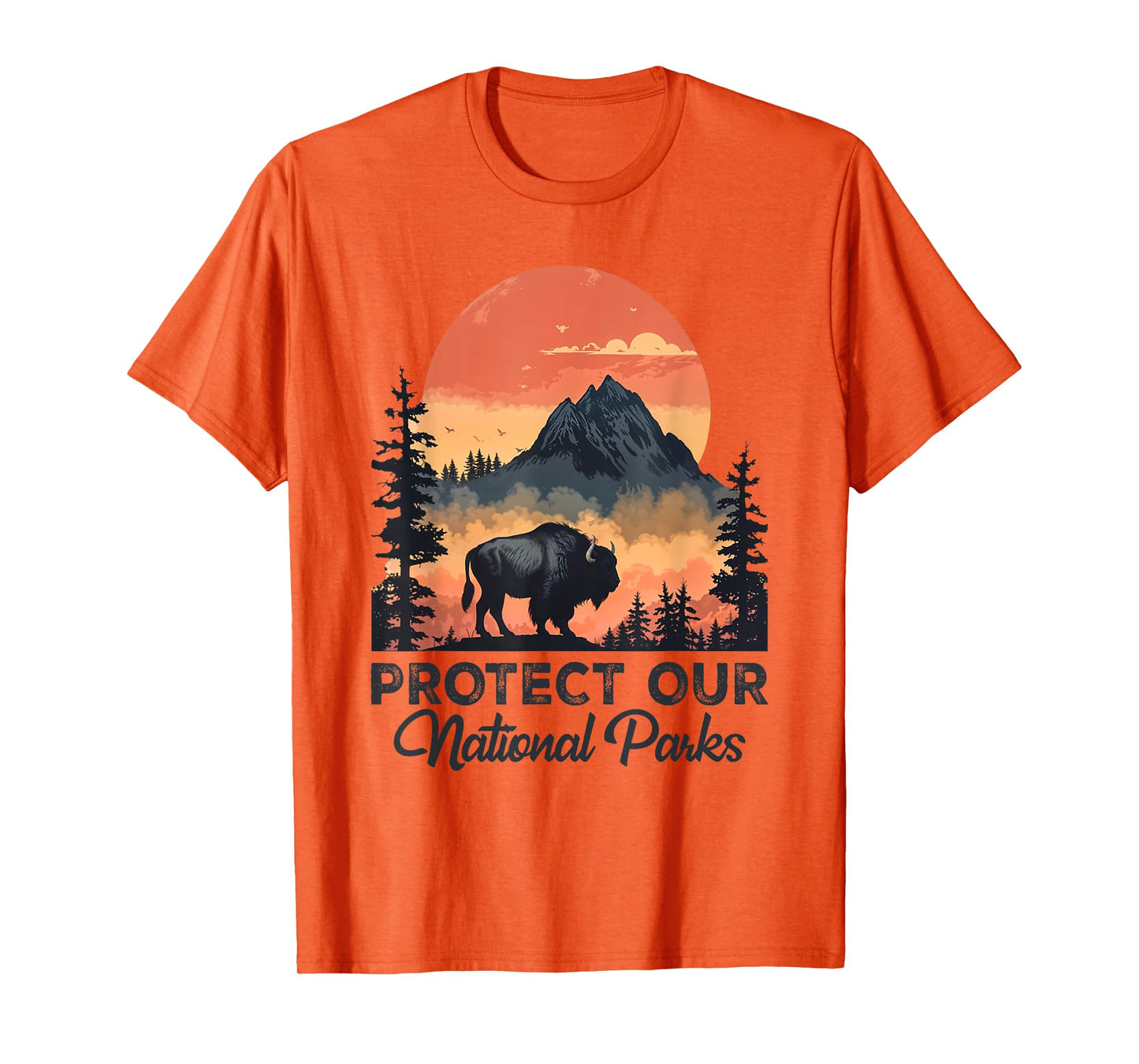 Save Our National Parks Resist Service Bison Buffalo Vintage T-Shirt