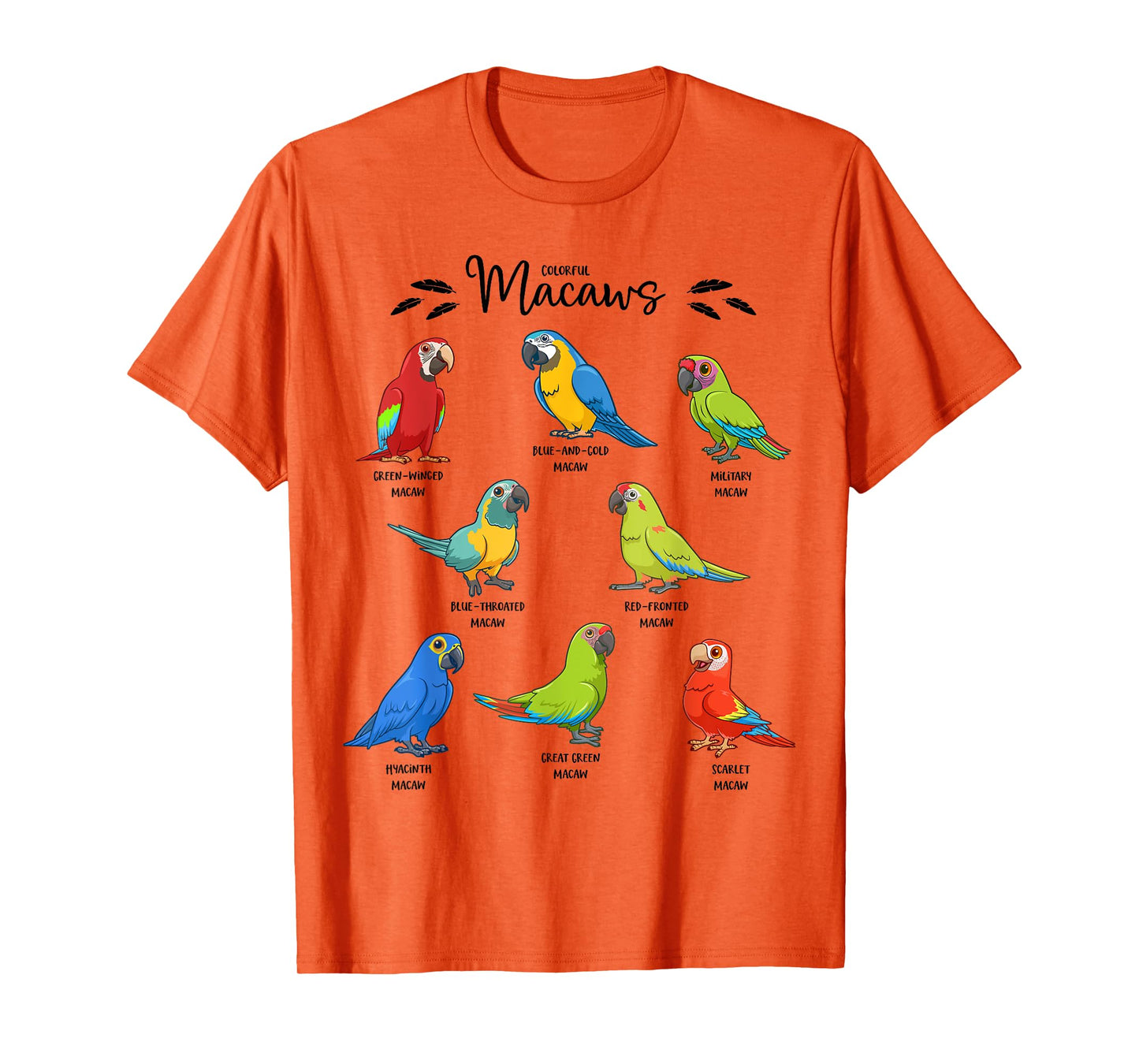 Colorful Cartoon Parrots Collection - Parrot T-Shirt