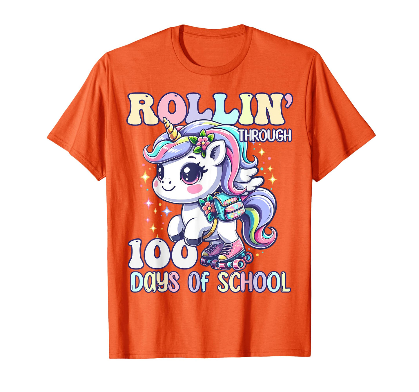 100 Days of School Girls Teacher 100th Day Unicorn Outfit T-Shirt