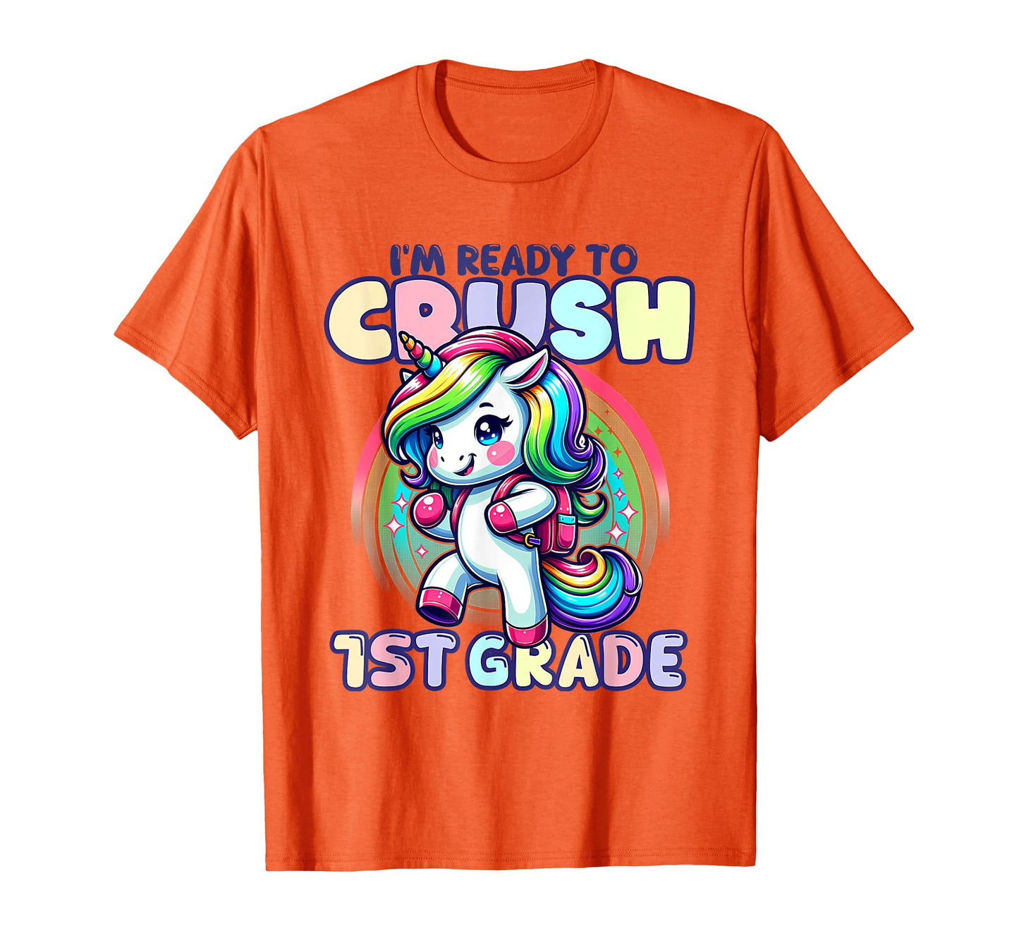 Crush 1st Grade Girls Back to School Unicorn First Day Cute T-Shirt
