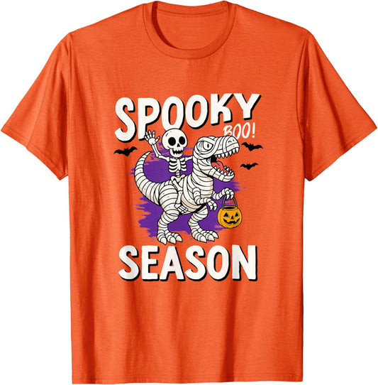 Halloween Dinosaur Skeleton Funny Mummy T-Shirt