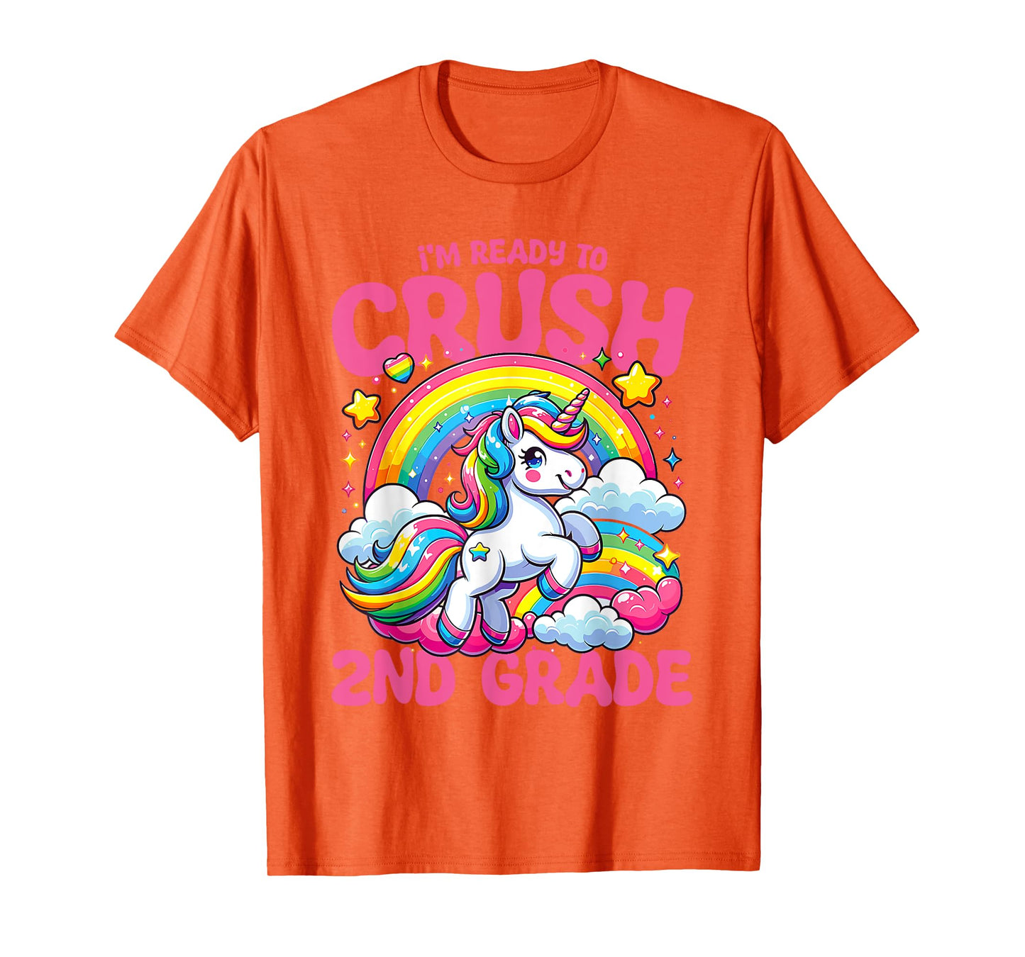 Crush 2nd Grade Unicorn Girls Teacher Back to School T-Shirt