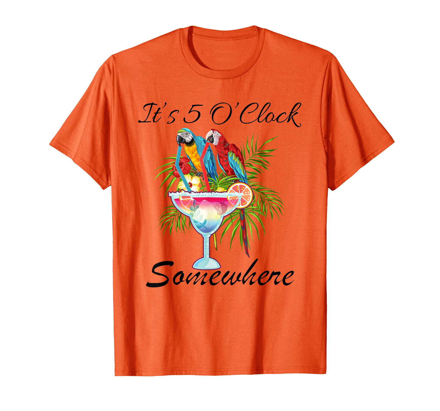 Parrots Drinking Margarita Shirt, It's 5 O'clock Somewhere T-Shirt