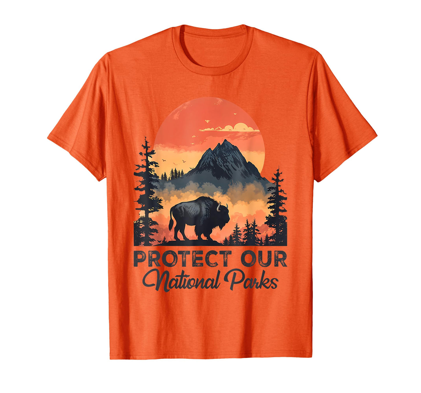 Save Our National Parks Resist Service Bison Buffalo Vintage T-Shirt