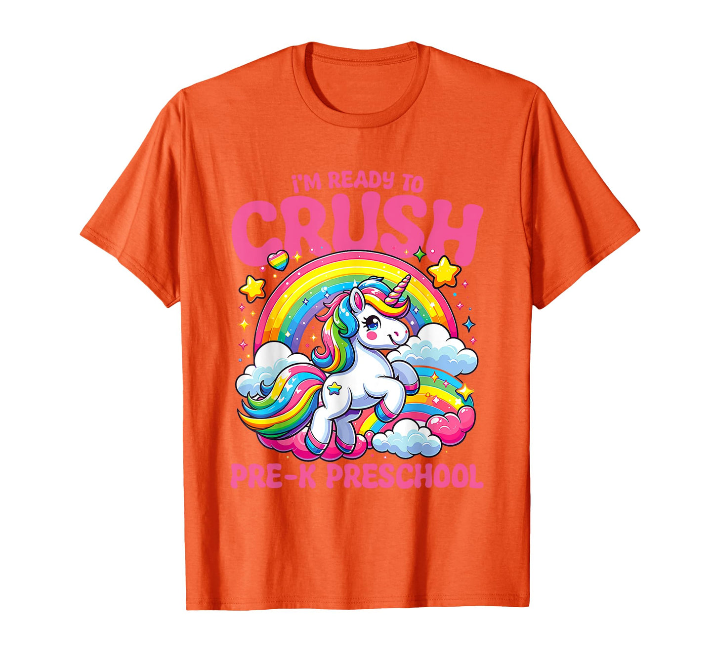 Crush Pre-k Preschool Unicorn Girls Teacher Back to School T-Shirt
