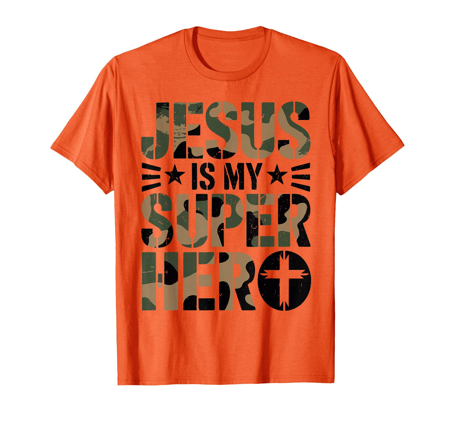 Toddler Camo Jesus is My Superhero Christian Camouflage Boys T-Shirt