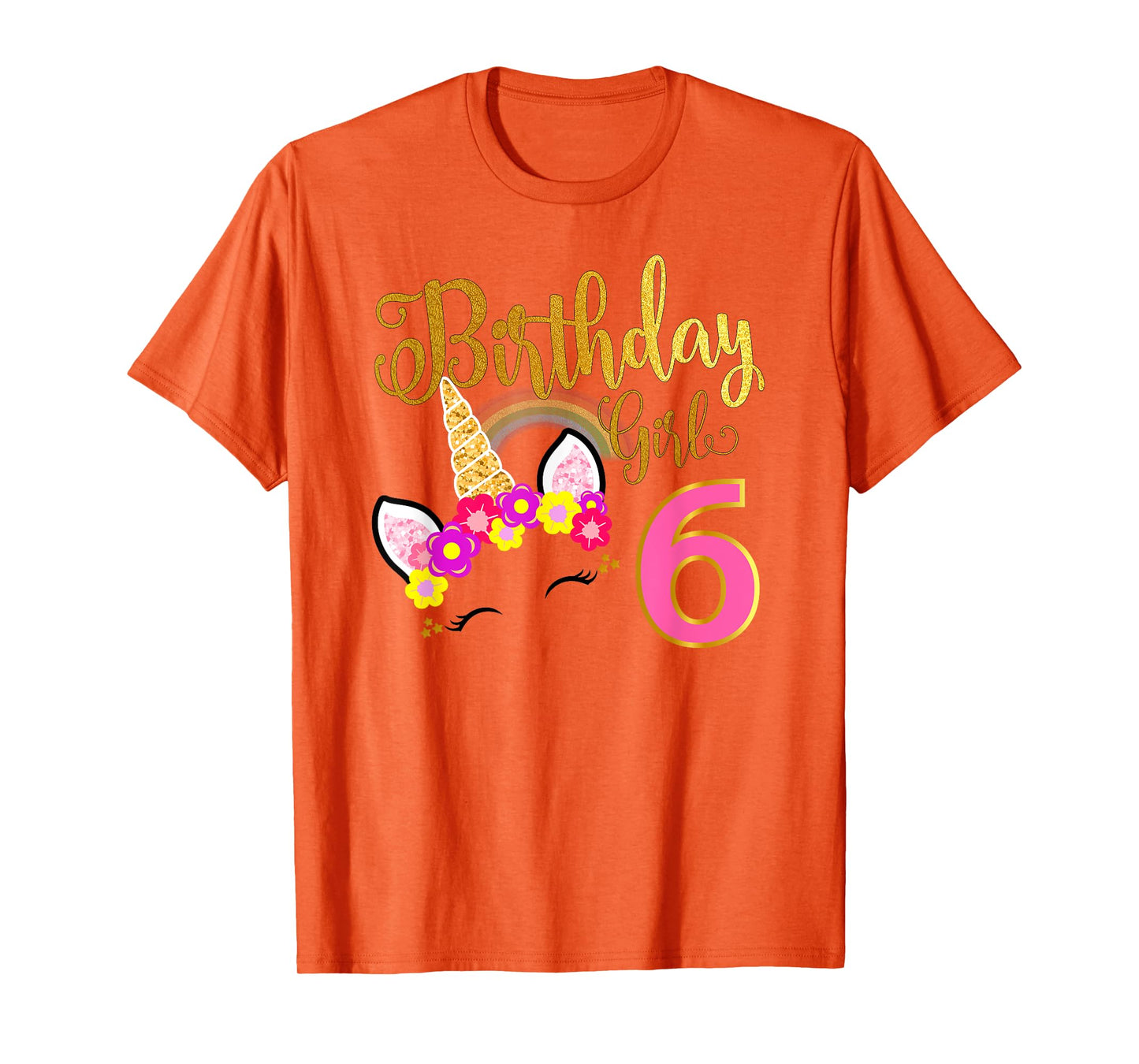 I'm 6th the Birthday for Girl Unicorn 6 year old Birthday T-Shirt