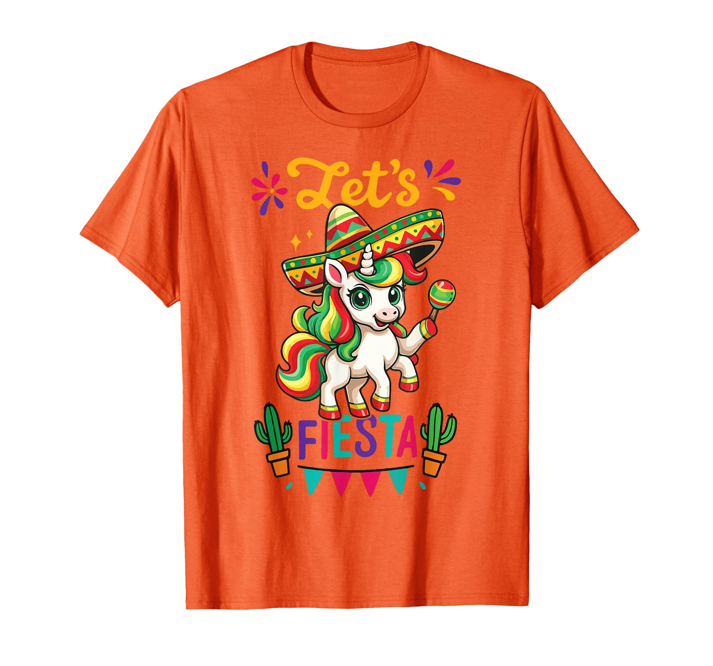 Cute Unicorn Cinco de Mayo Lets Fiesta Mexican Girl Toddler T-Shirt