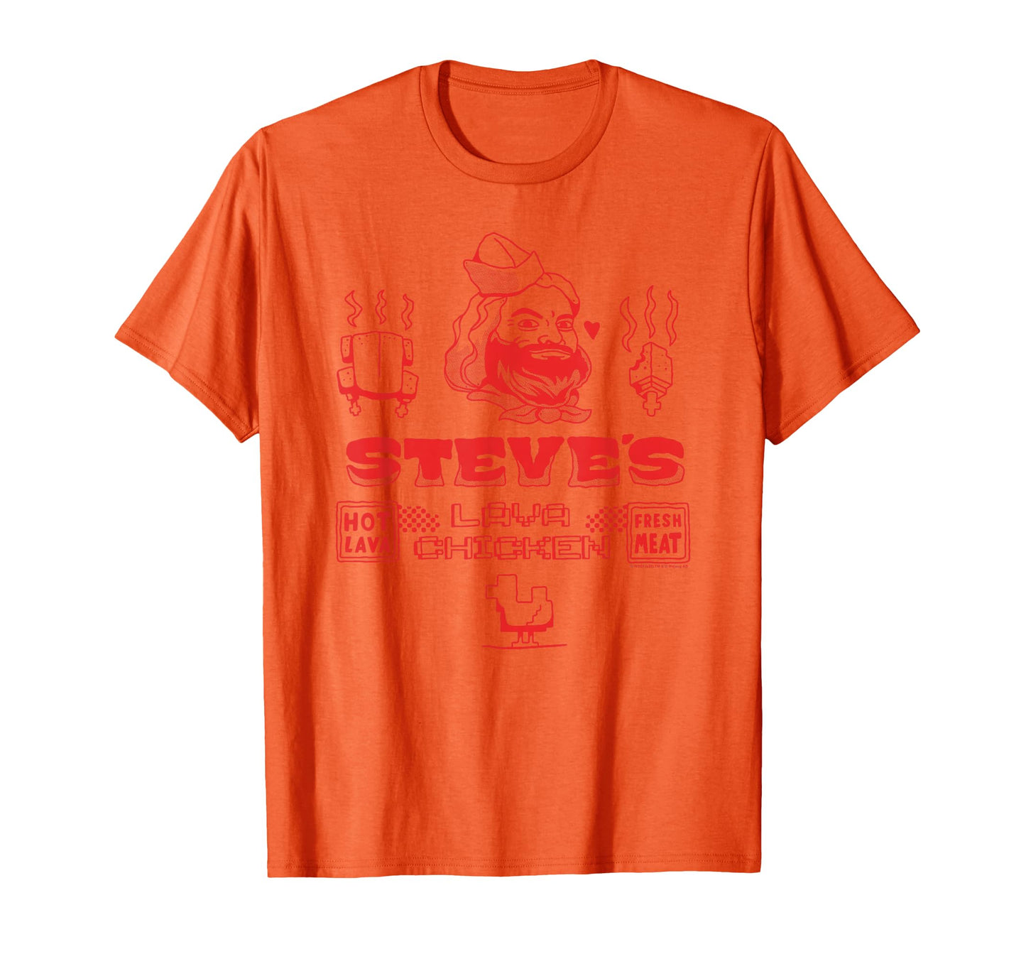 A Minecraft Movie Steve's Lava Chicken Restaurant Logo T-Shirt