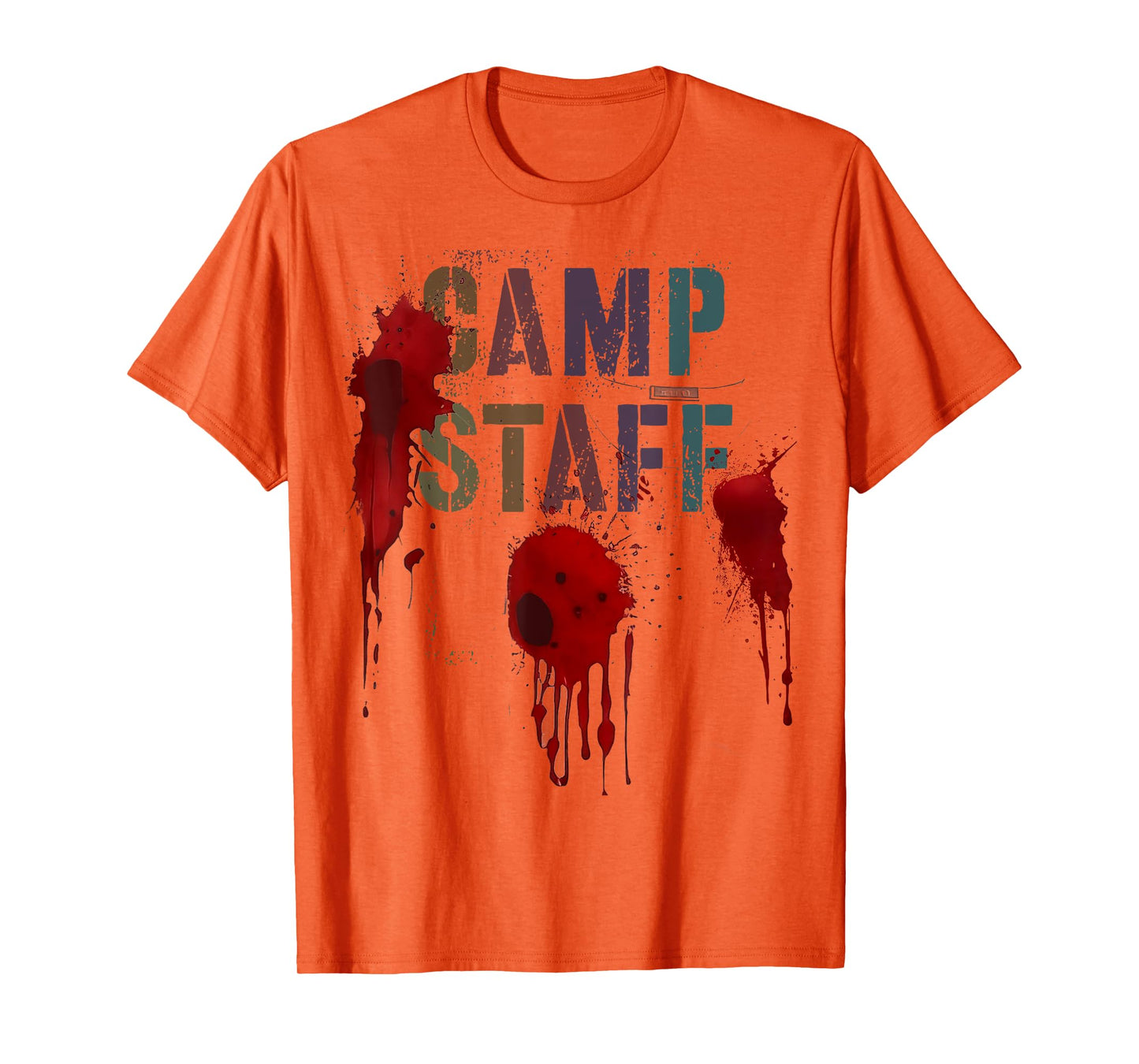 Funny Halloween CAMP STAFF Bloody Counselor Nurse I'm Fine T-Shirt