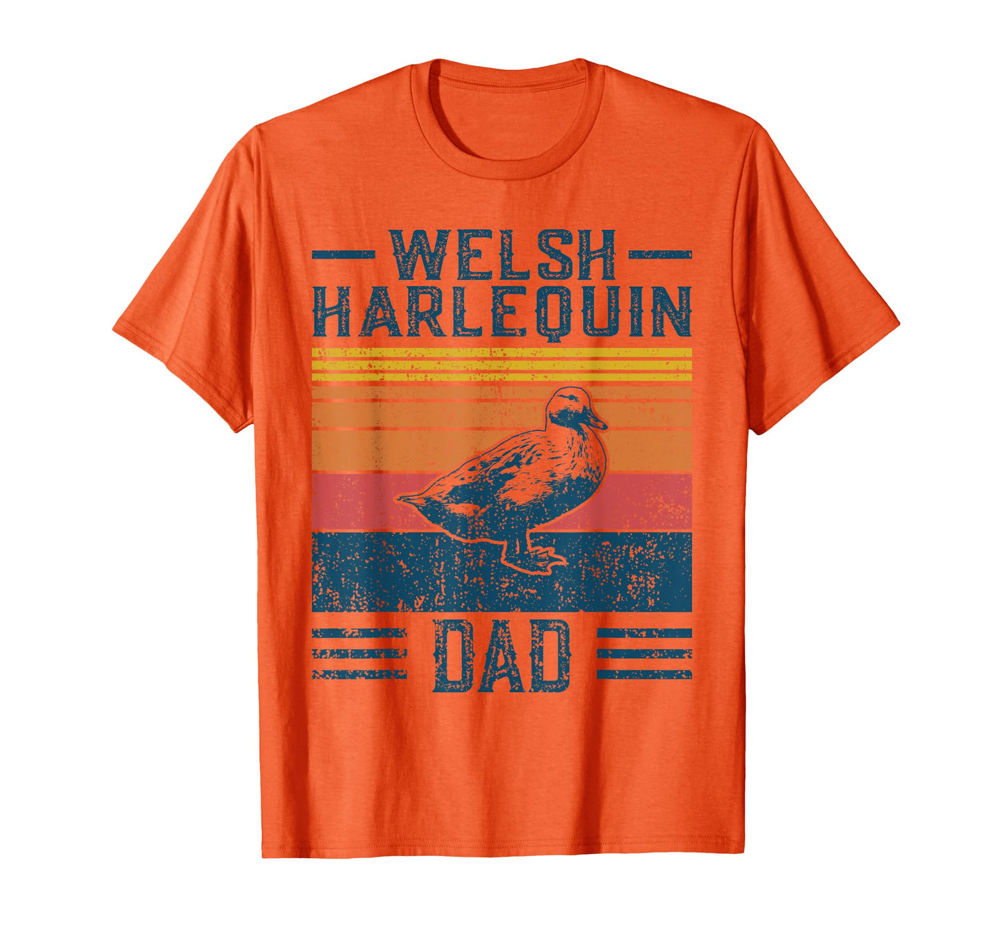 Best Duck Dad Men - Vintage Welsh Harlequin T-Shirt