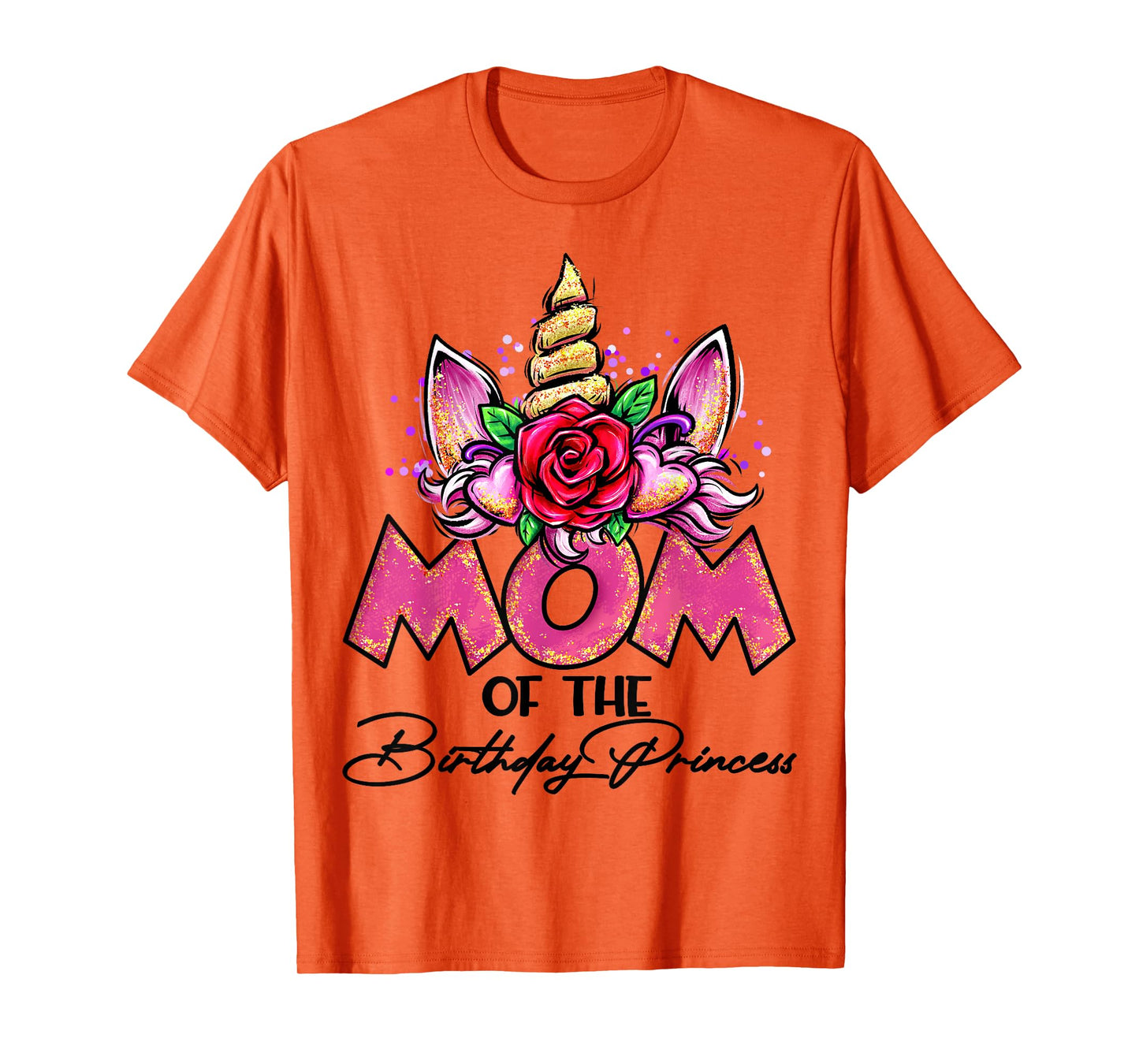 Mom of the Birthday Princess Unicorn Matching Family Mommy T-Shirt