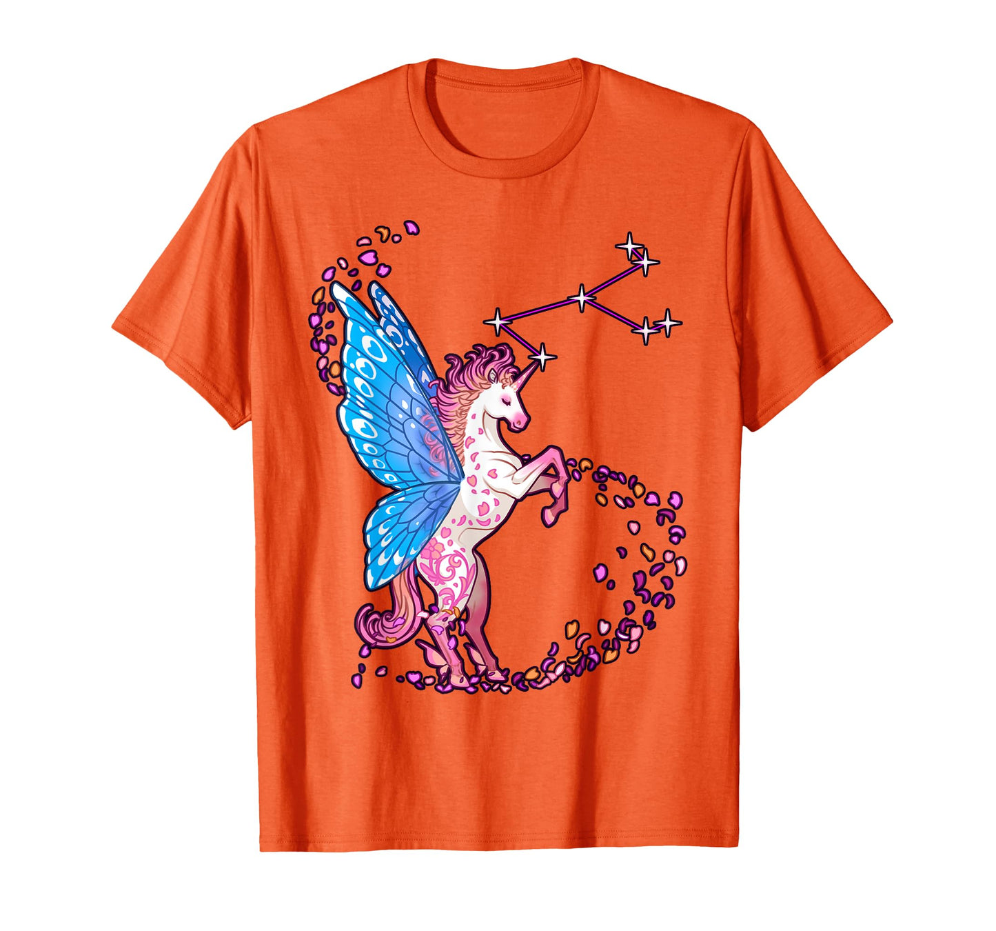 Fairy winged unicorn constellation Fantasy Anime style T-Shirt