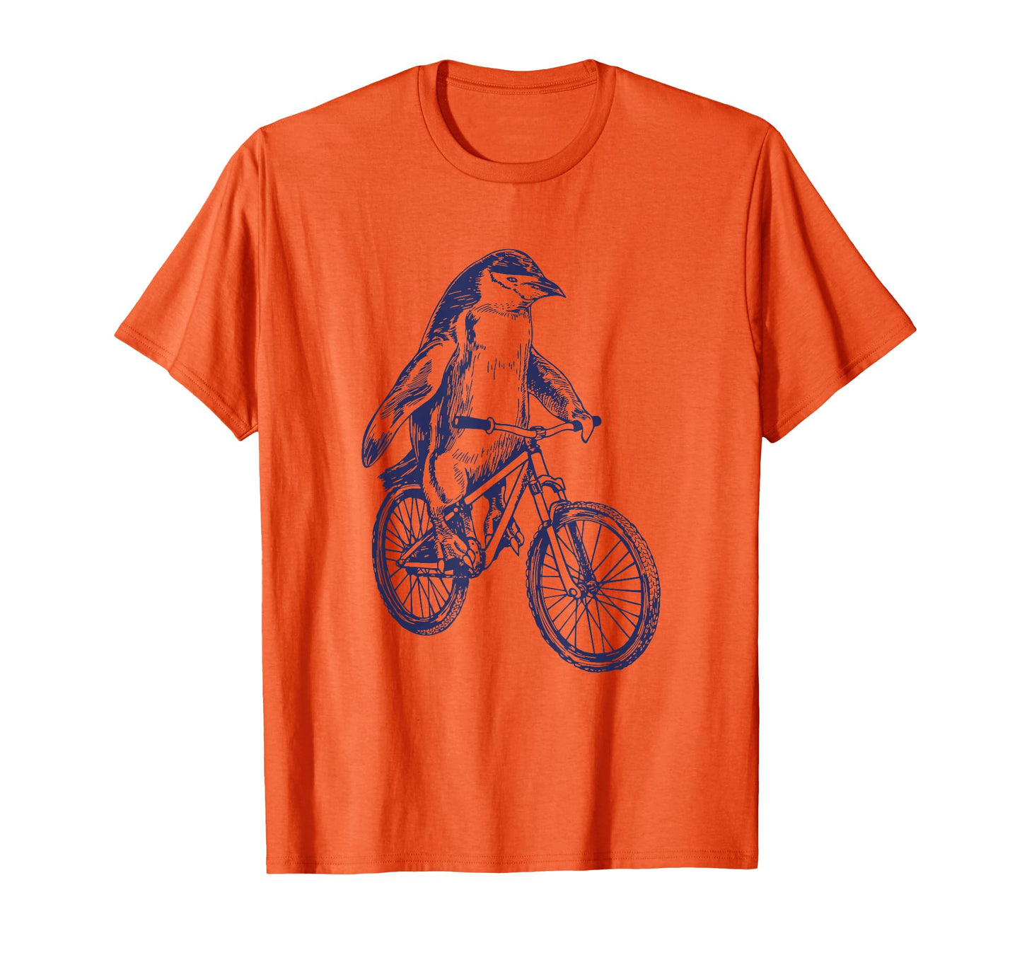 Penguin Cycling Bicycle Funny Biker Cool Cyclist Biking Bike T-Shirt