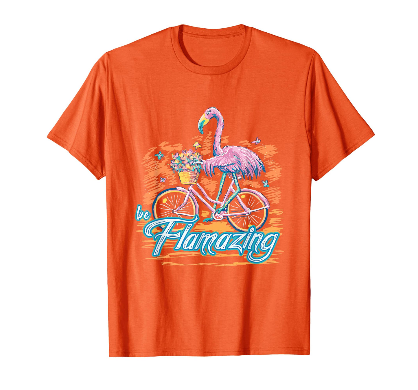 Be Flamazing Funny Flamingo Bicycle Lover Summer Vibes T-Shirt for Men Women