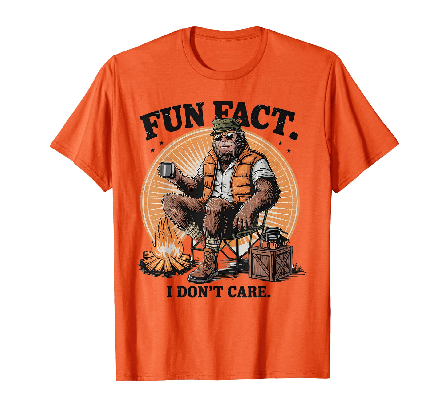 Bigfoot Sasquatch I Don’t Care Sarcastic Bigfoot Cryptid T-Shirt