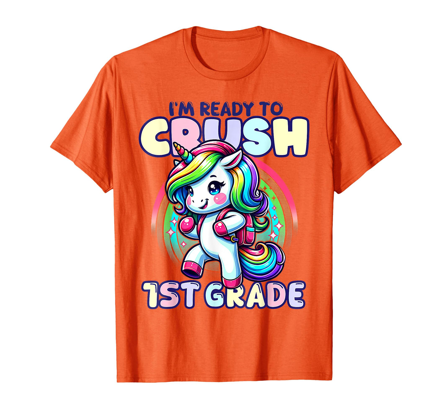 Crush 1st Grade Girls Back To School Unicorn First Day Cute T-Shirt