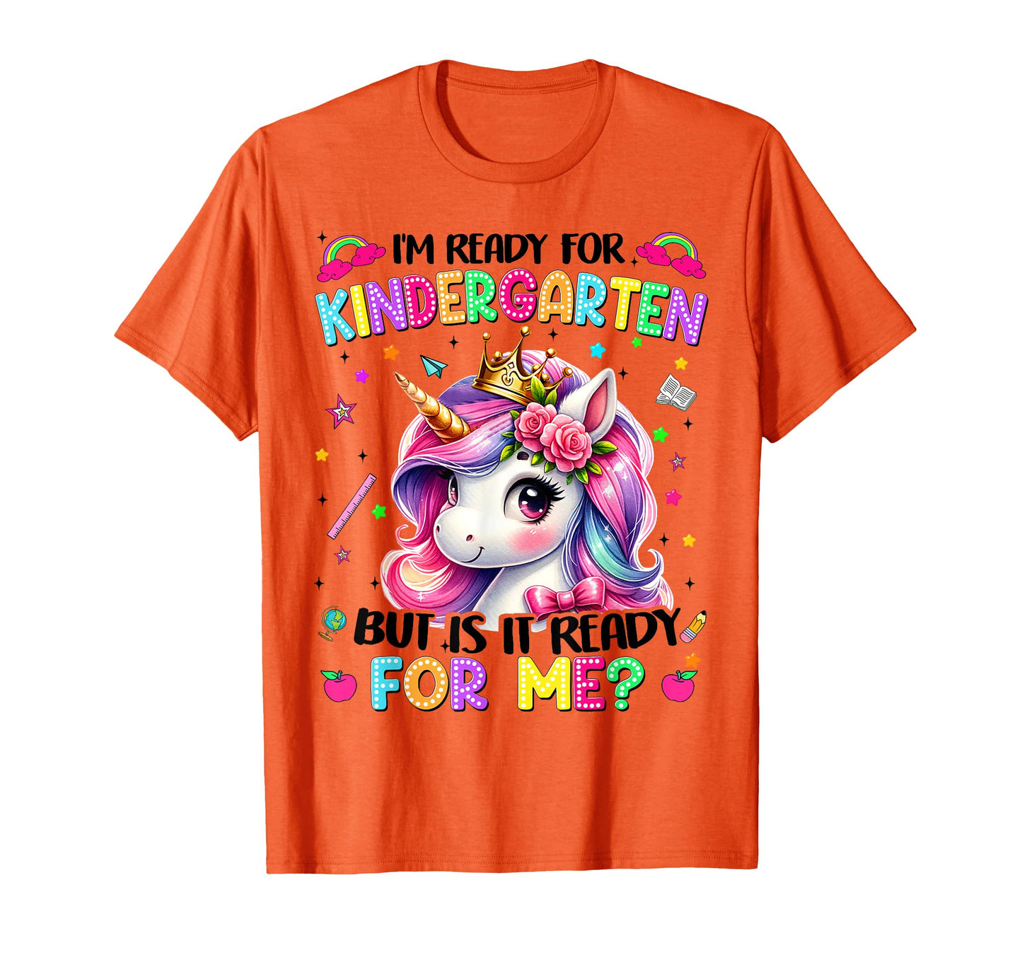 Im Ready For Kindergarten Unicorn First Day Of School Girls T-Shirt