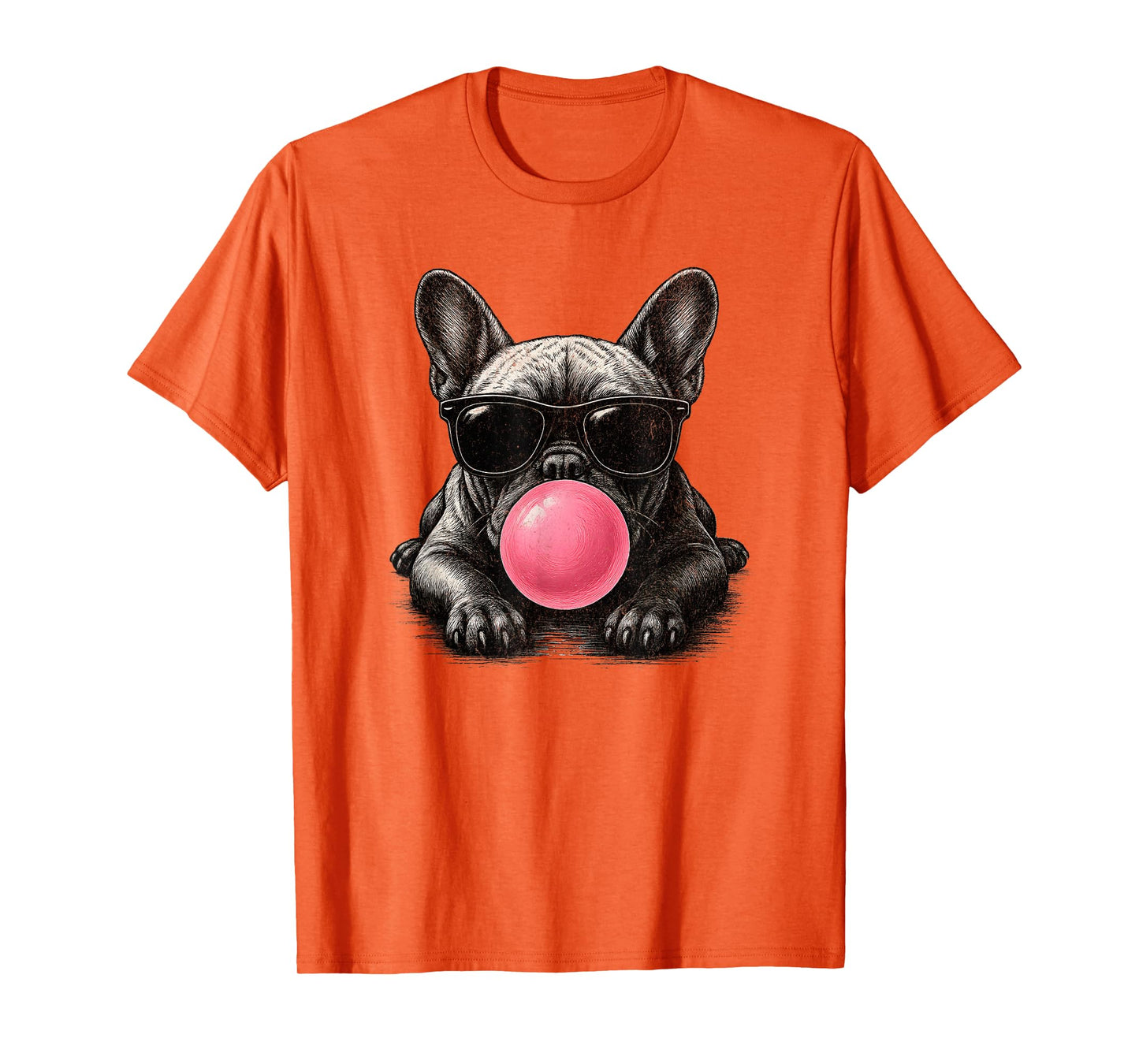 French Bulldog Blowing Bubble Funny Frenchie Lover Men Women T-Shirt