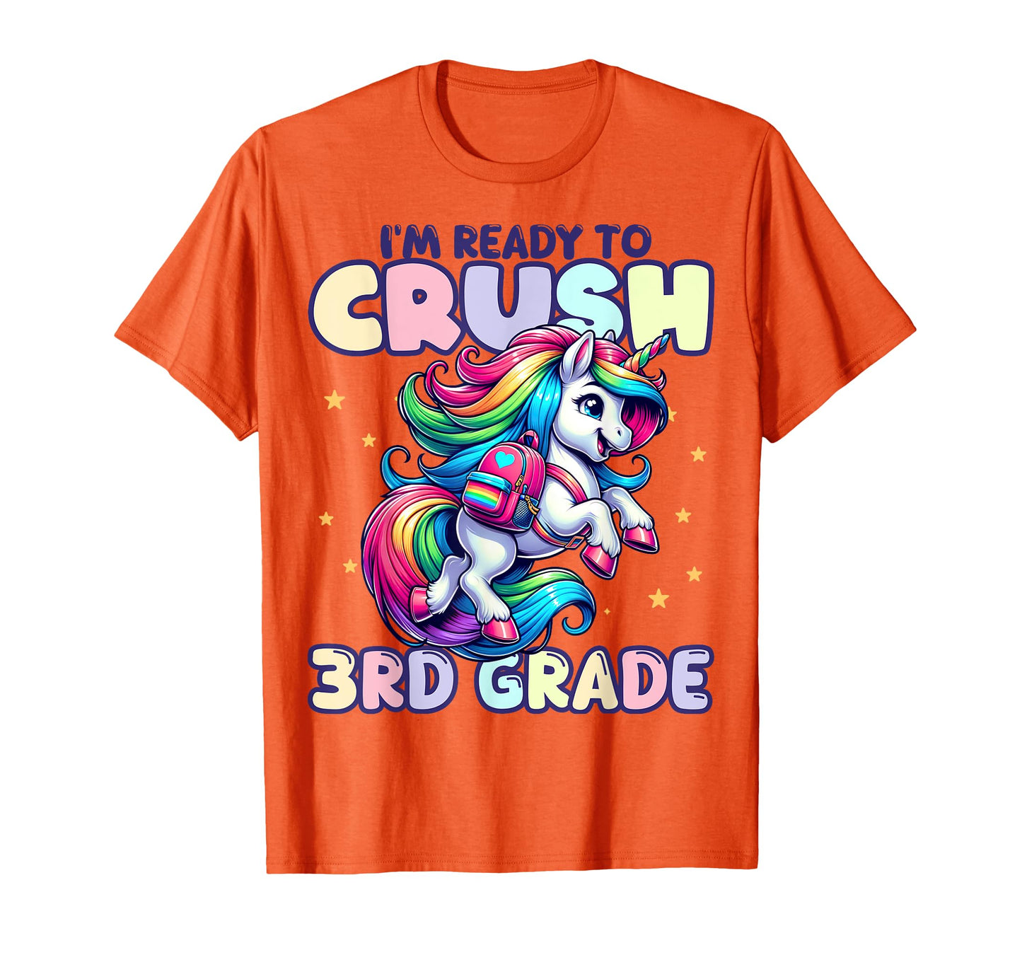 Crush 3rd Grade Girls Back to School Unicorn First Day Cute T-Shirt