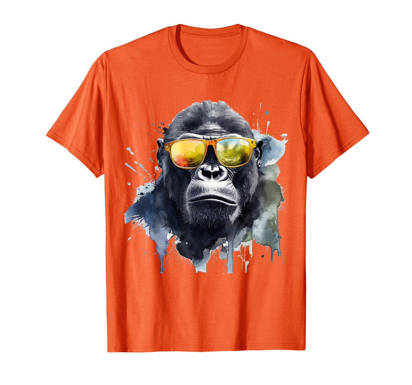 Gorilla Sunglasses Artwork - Animal Art Monkey Zoo Gorilla T-Shirt