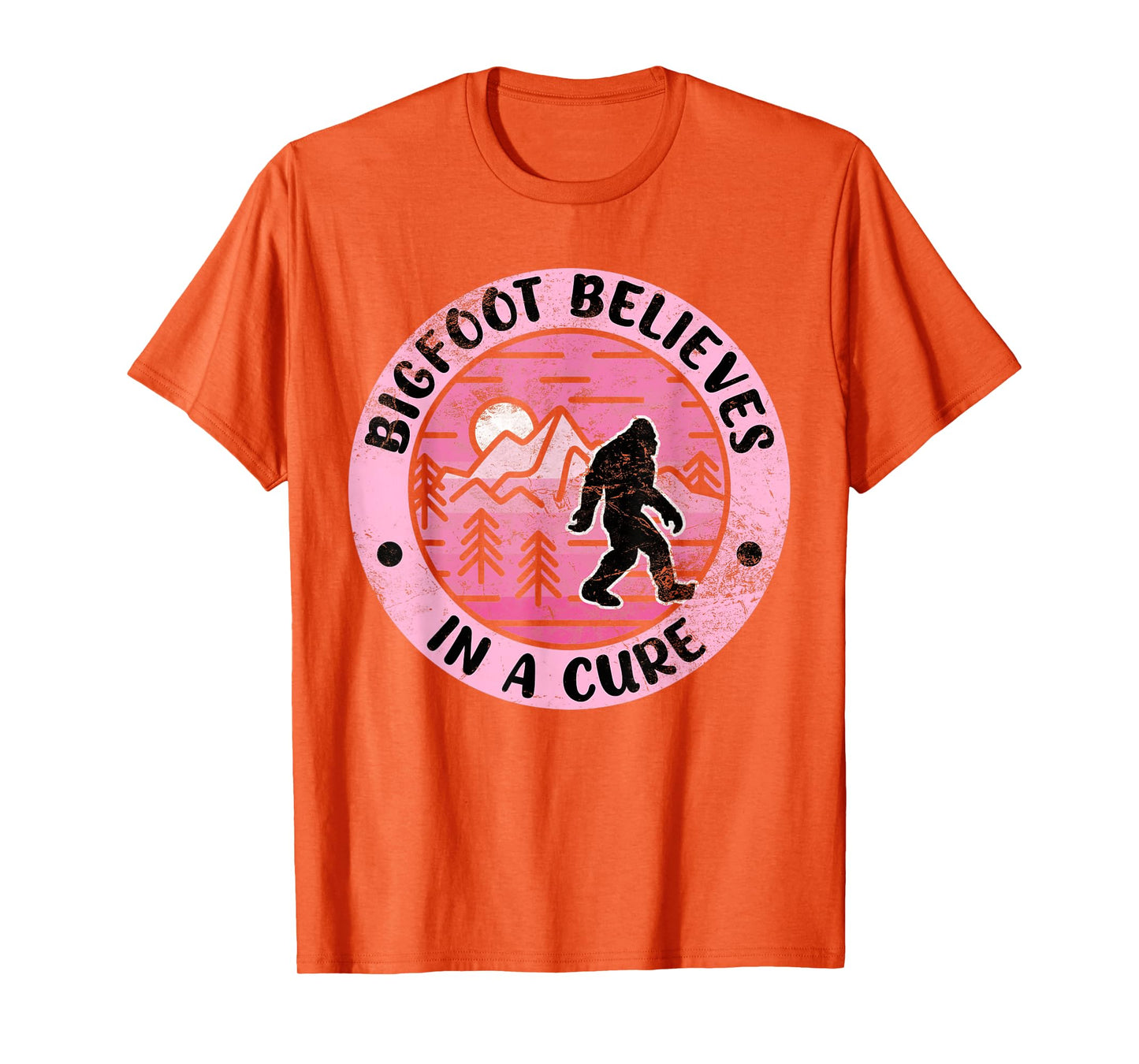 Sasquatch Pink Ribbon Bigfoot Womens Breast Cancer Awareness T-Shirt