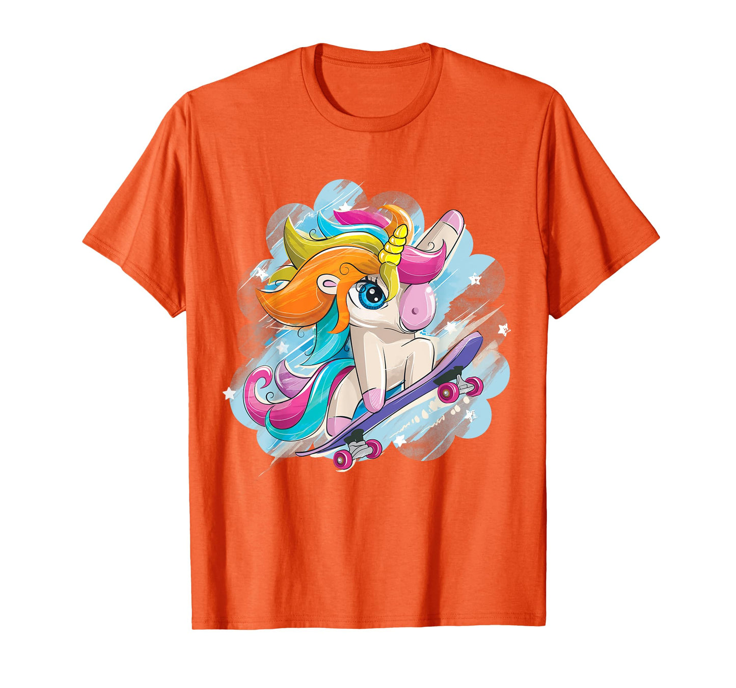 Unicorn Skateboarding Shirt Girls Women Skateboarding T-Shirt