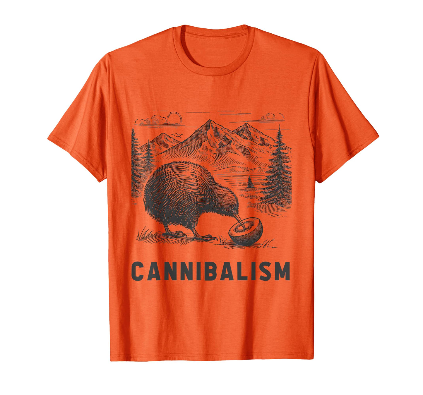 Funny Kiwi Bird Joke Cannibalism For Fruit Love Women Men T-Shirt