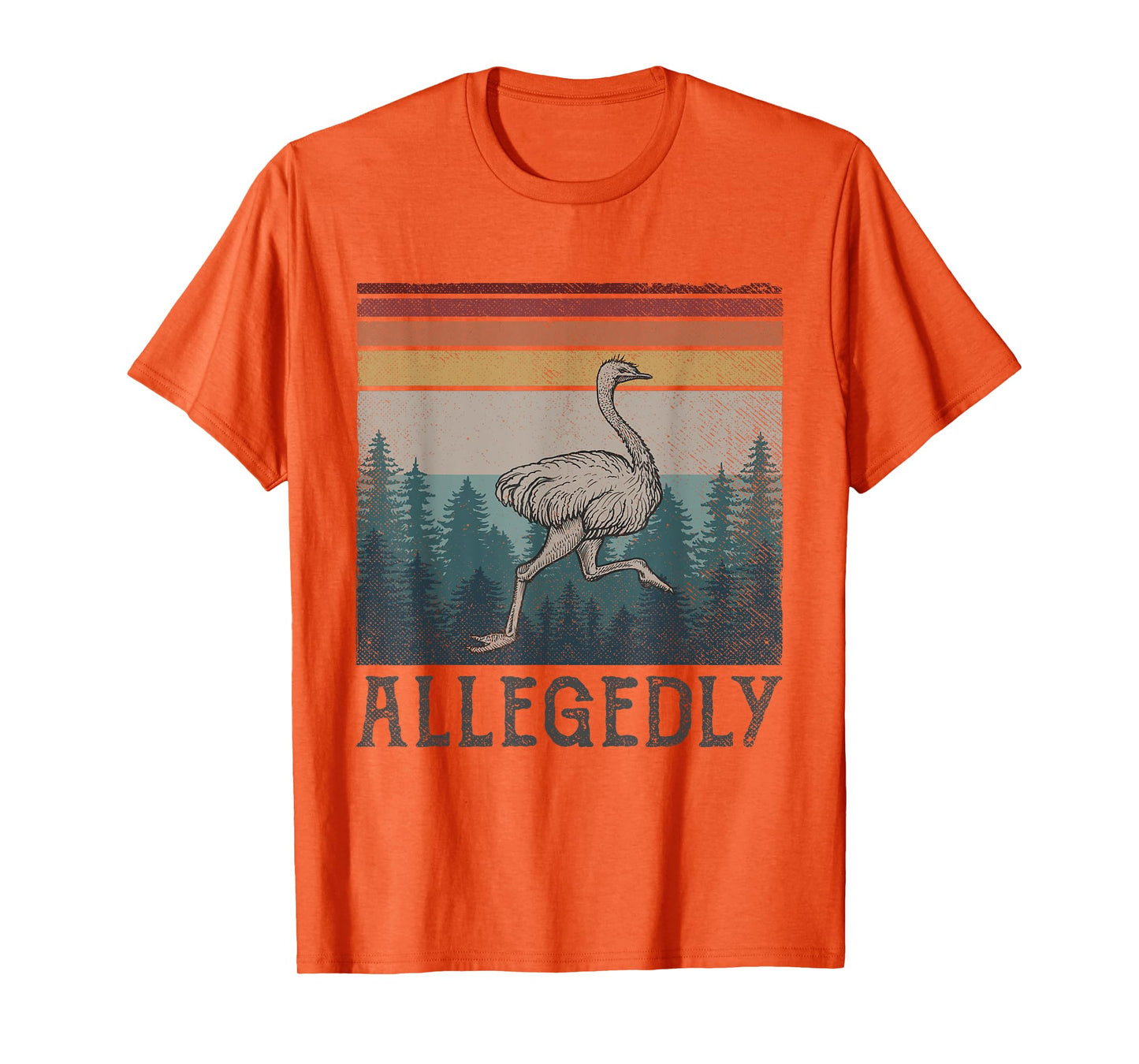 Allegedly Ostrich Tee Vintage Retro Funny Bird Lover T-Shirt