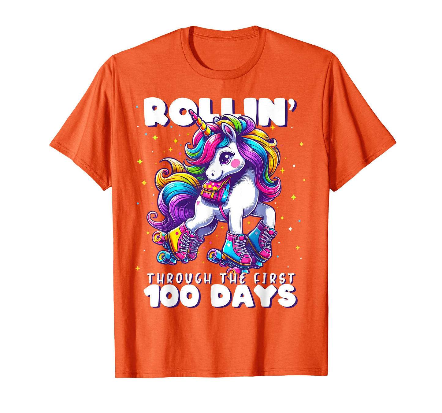 100 Days of School Girls Teacher 100th Day Unicorn Outfit T-Shirt