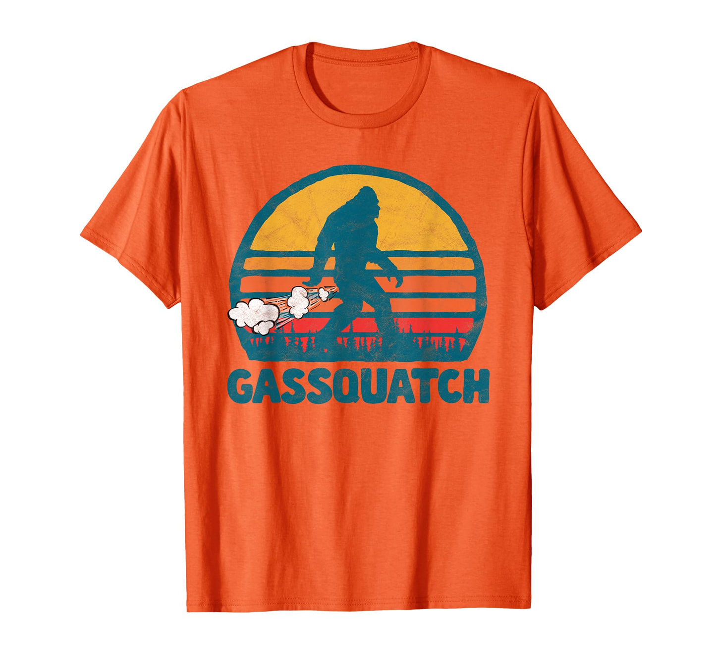 Gassquatch! Funny Farting Bigfoot Retro Fart T-Shirt