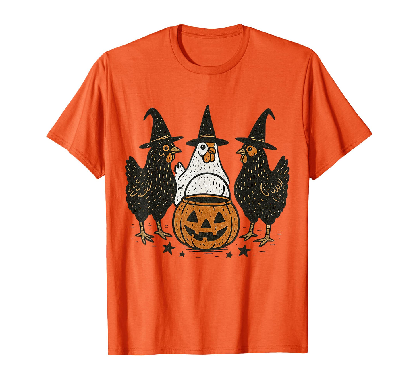Chicken Halloween Costume Spooky Season Funny Chickens Witch T-Shirt