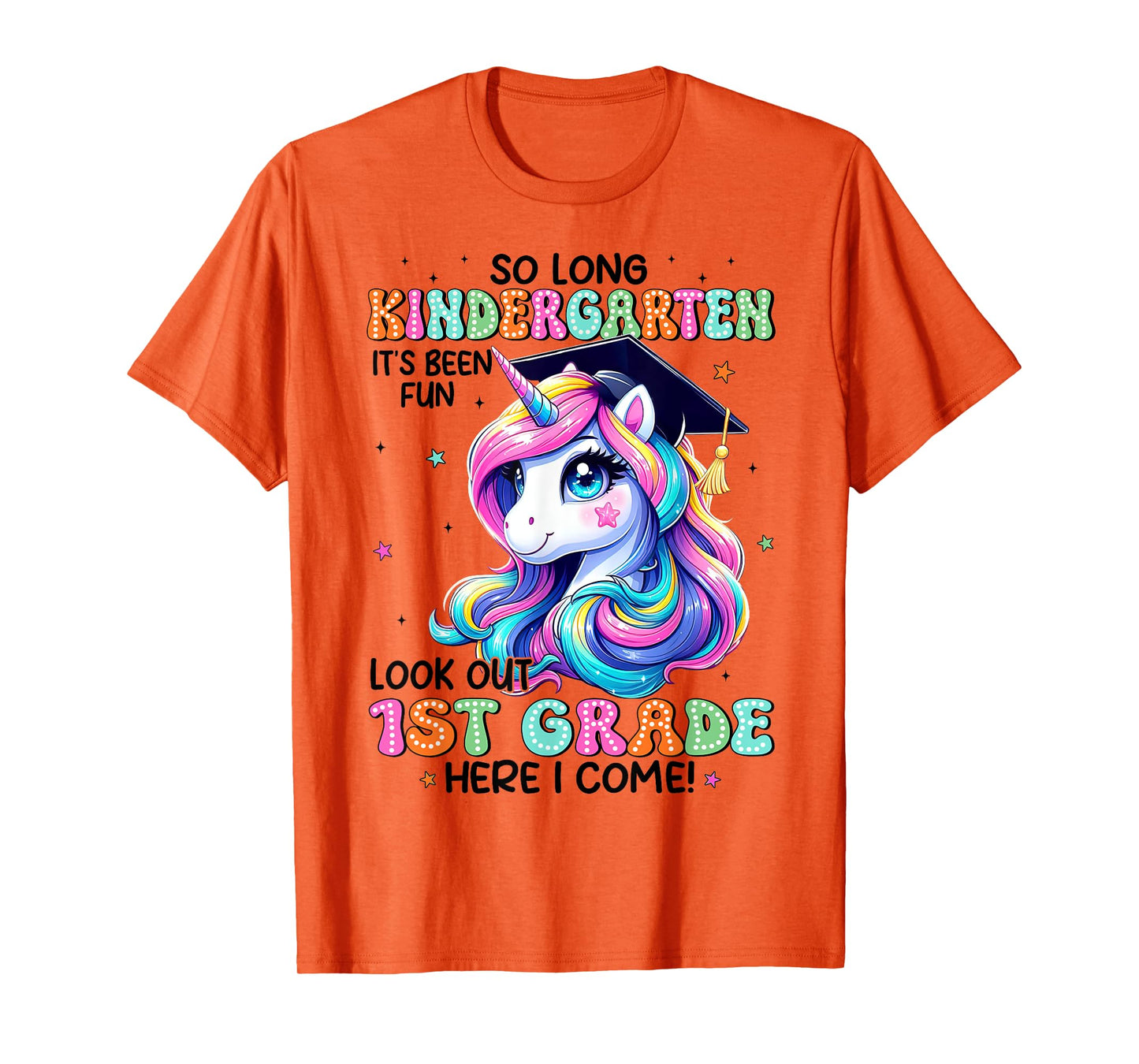 So Long Kindergarten Graduation Unicorn Last Day Of School T-Shirt