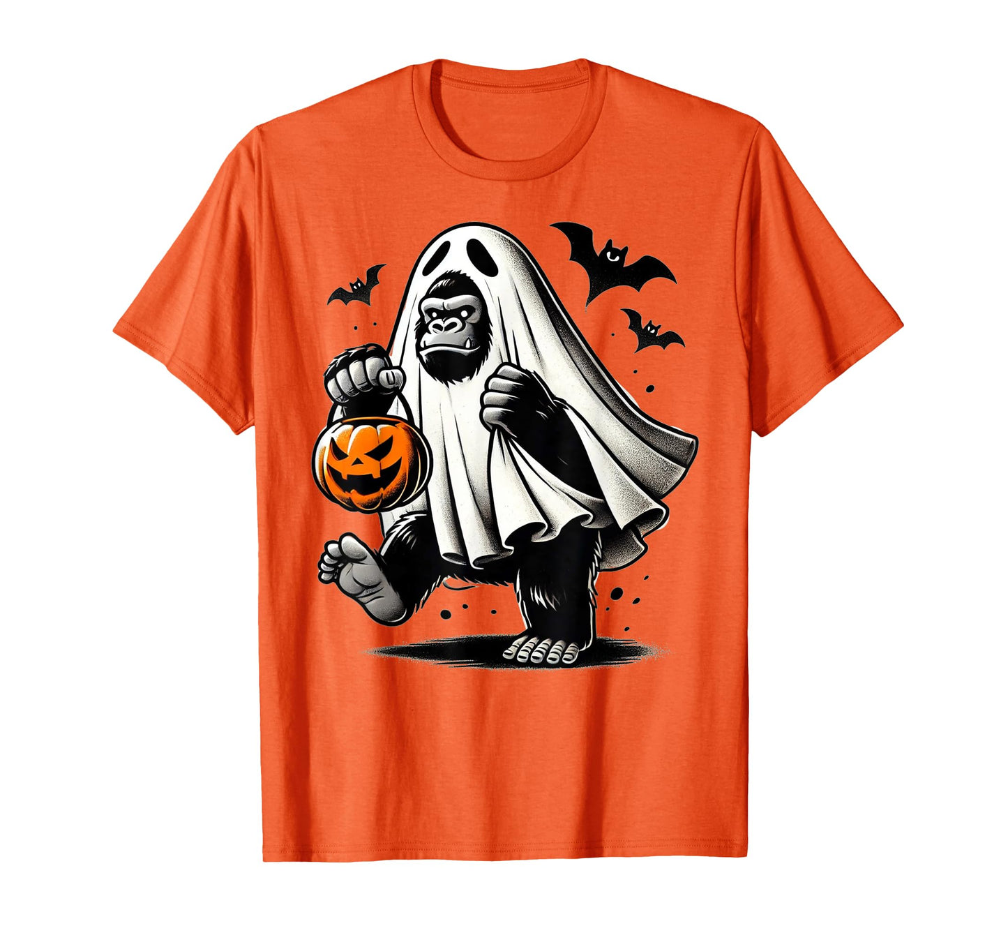 Funny Gorilla Halloween Ghost Costume Trick Or Treat Monkey T-Shirt