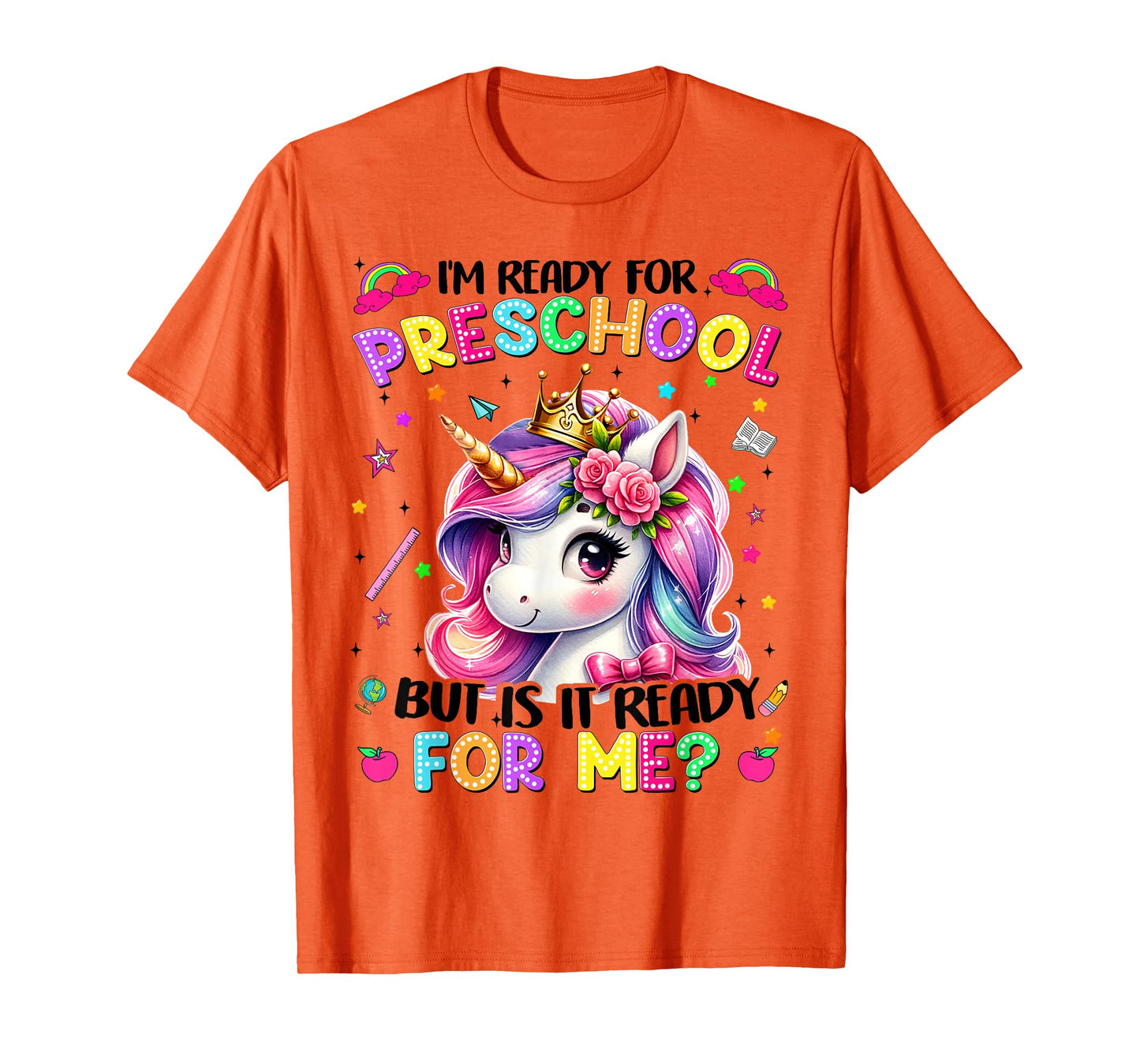 Im Ready For Preschool Unicorn First Day Of School Girls T-Shirt