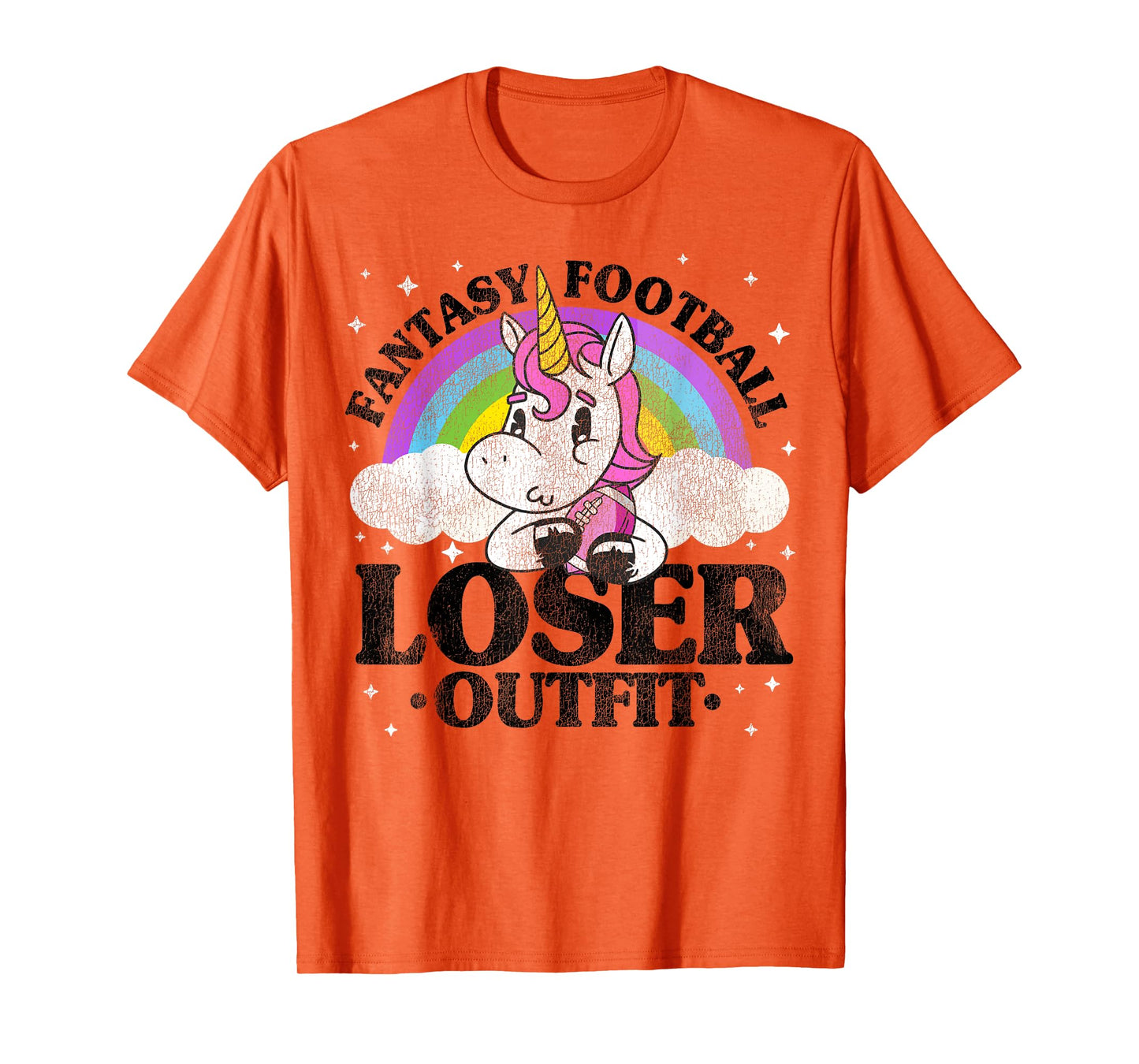 Fantasy Football Loser Outfit Season Unicorn Rainbow Men T-Shirt