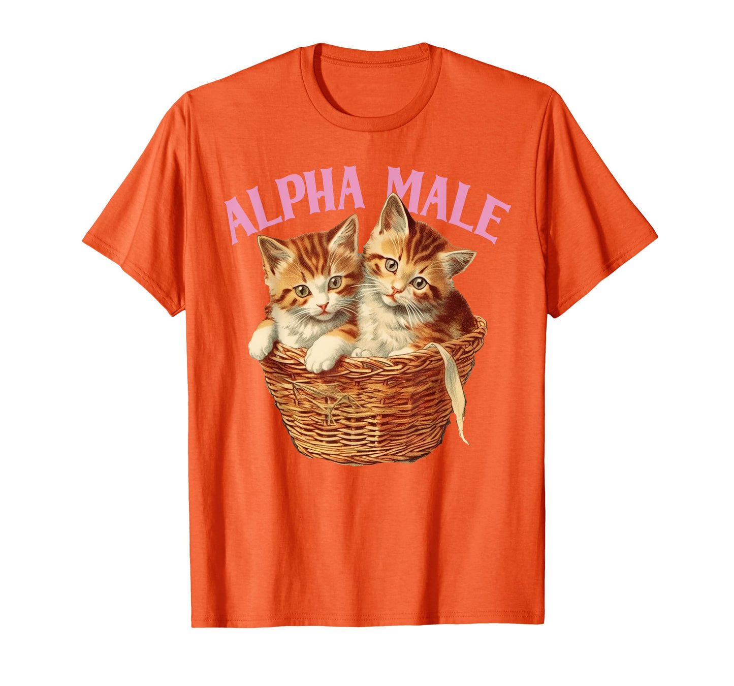 Funny Ironic Alpha Cat Male Kitten Joke Weird Y2K Humor T-Shirt